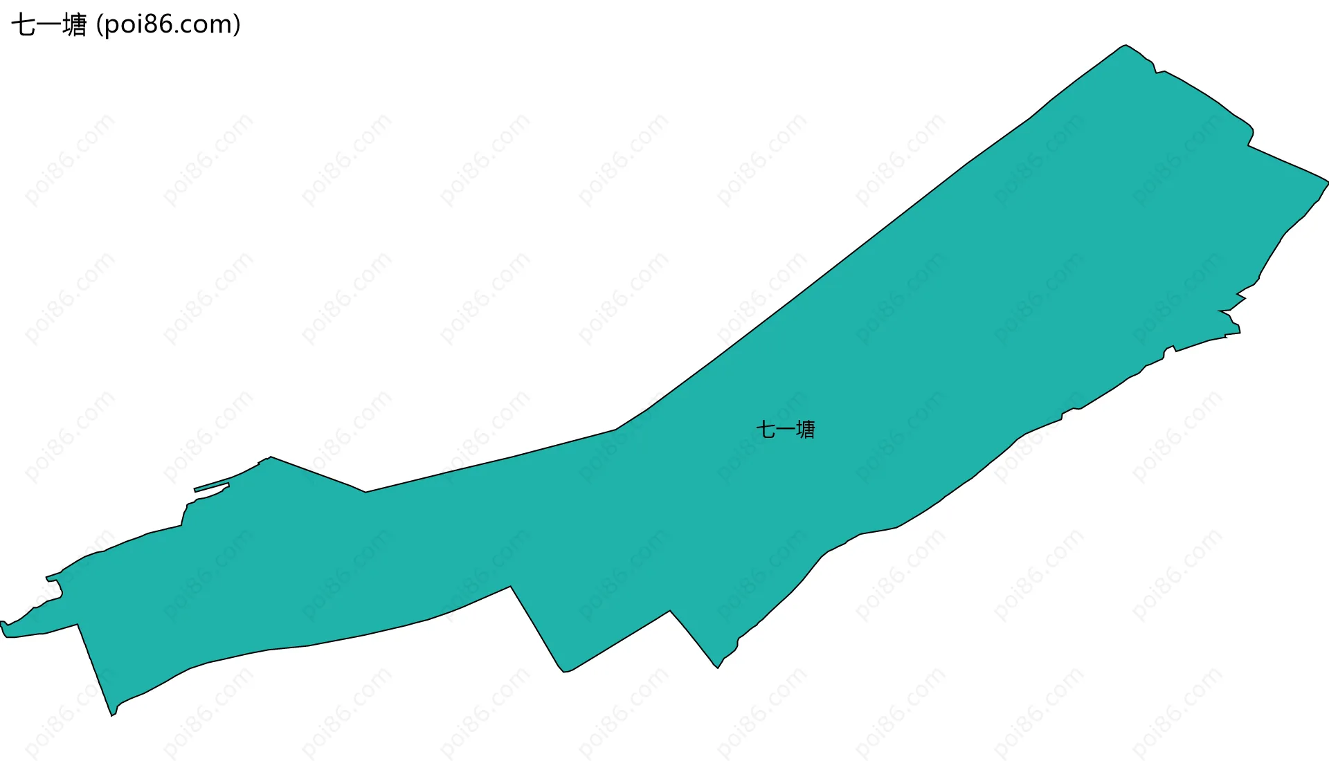七一塘边界地图