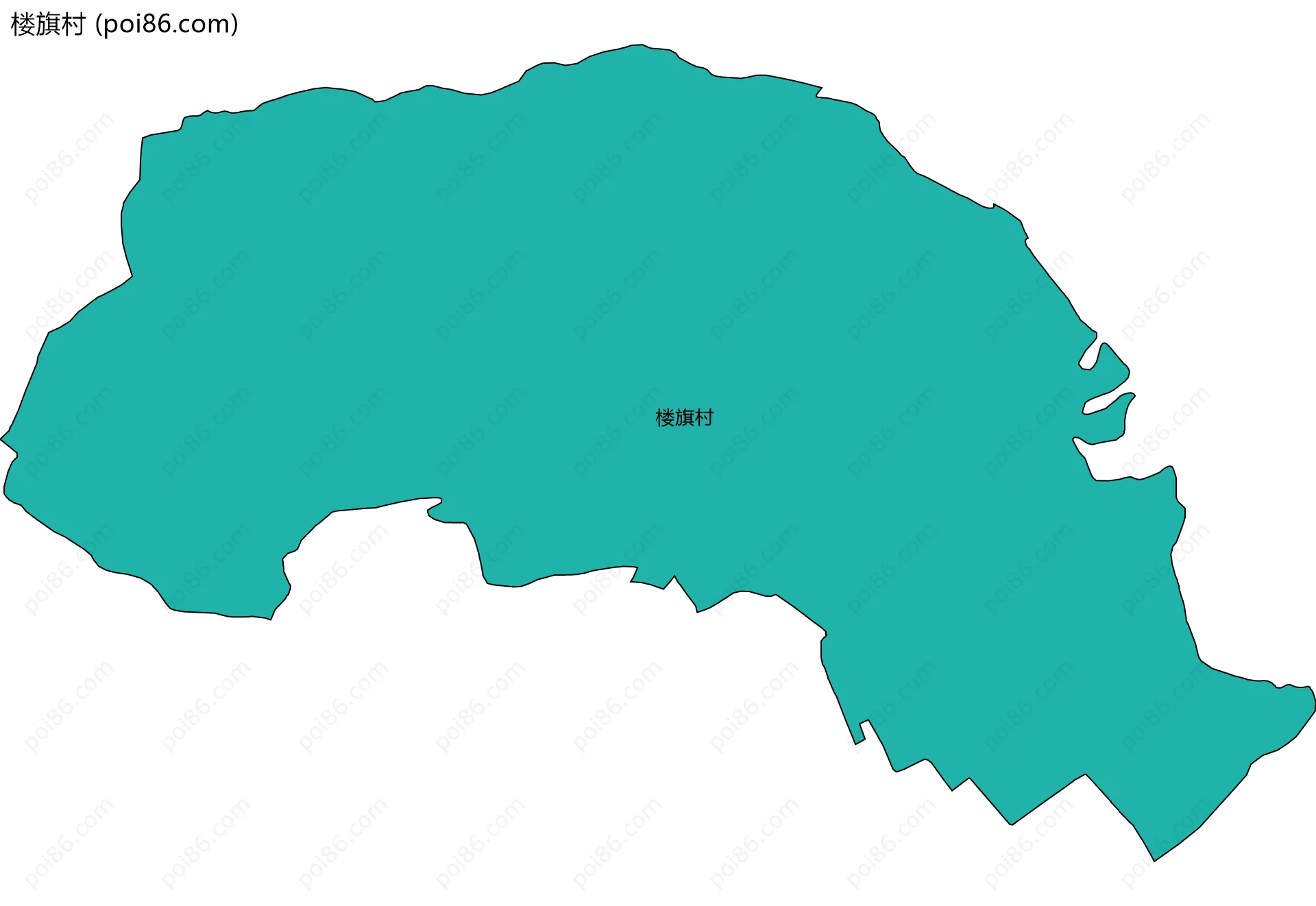 楼旗村边界地图