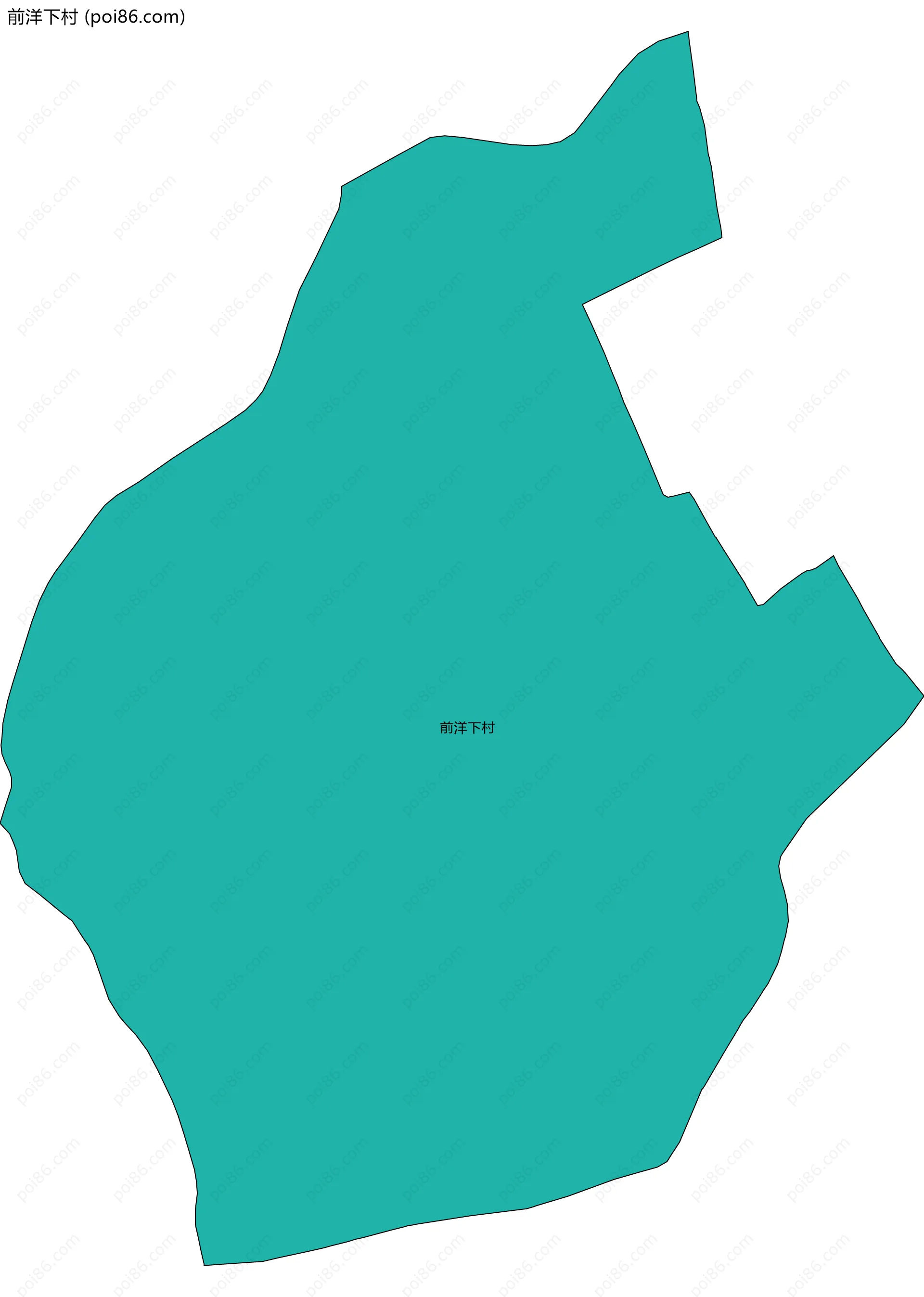 前洋下村边界地图