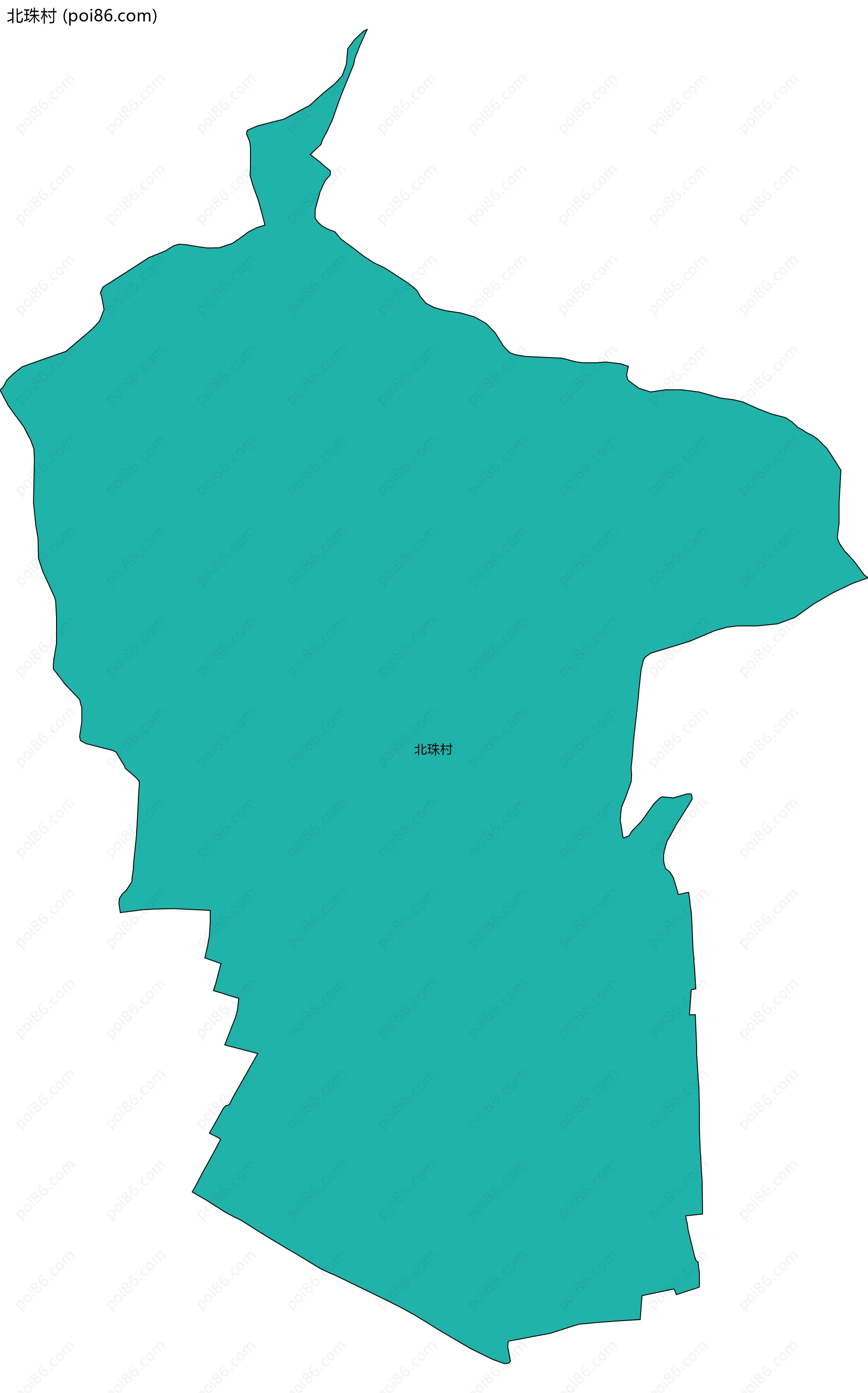 北珠村边界地图