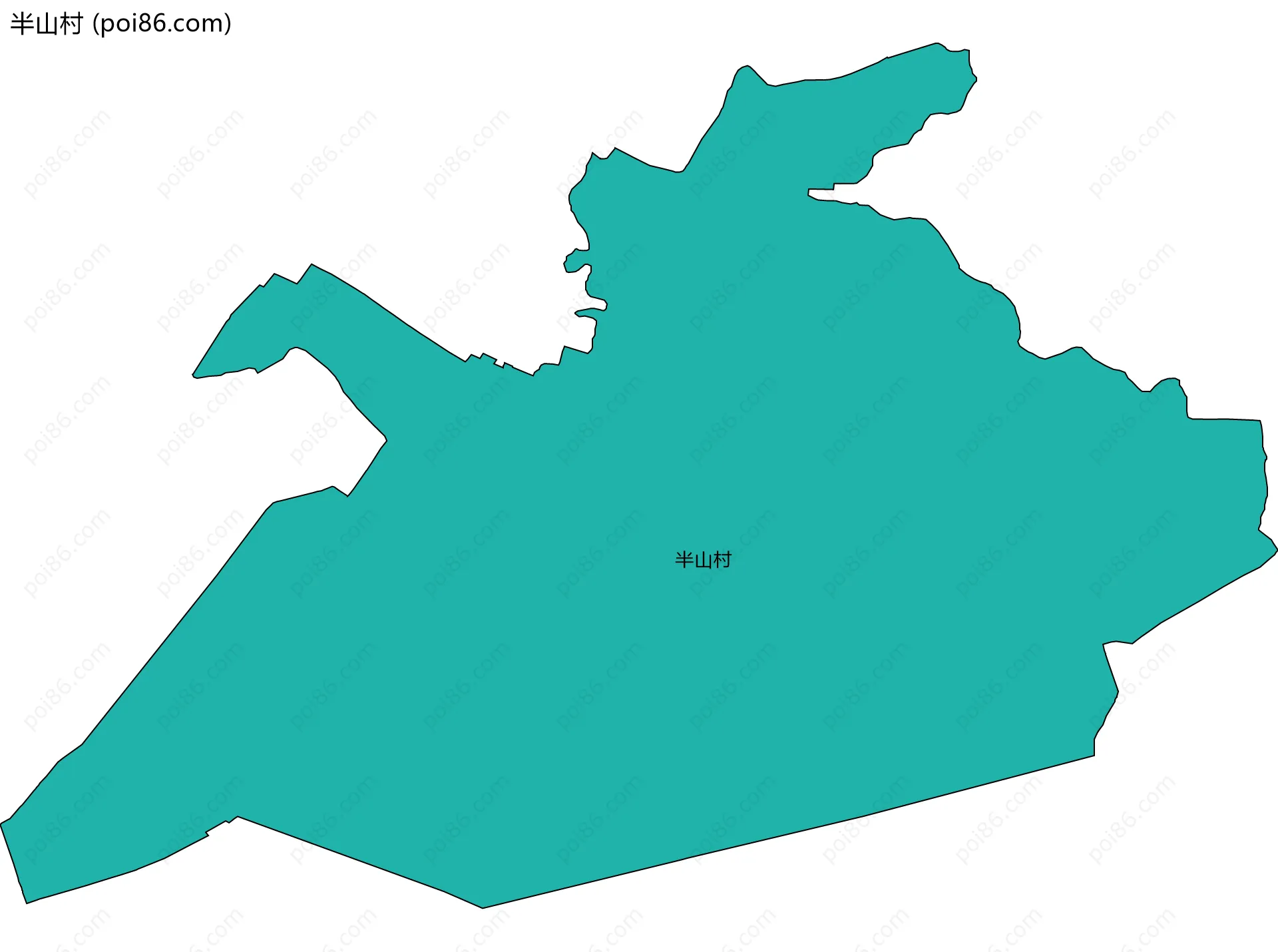半山村边界地图