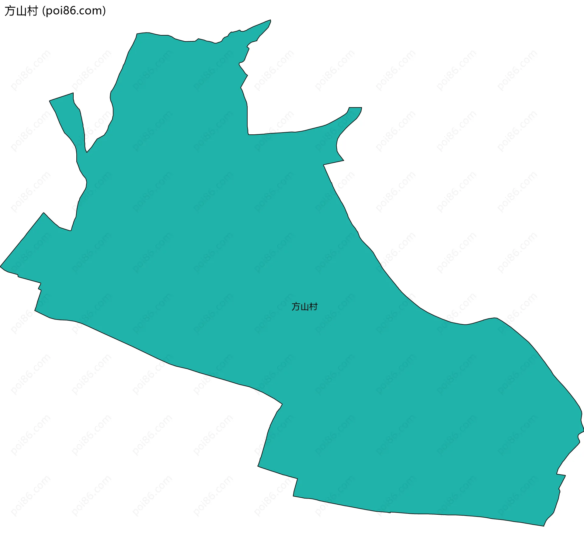 方山村边界地图