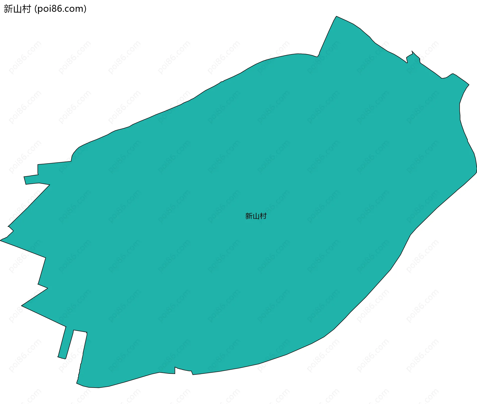 新山村边界地图