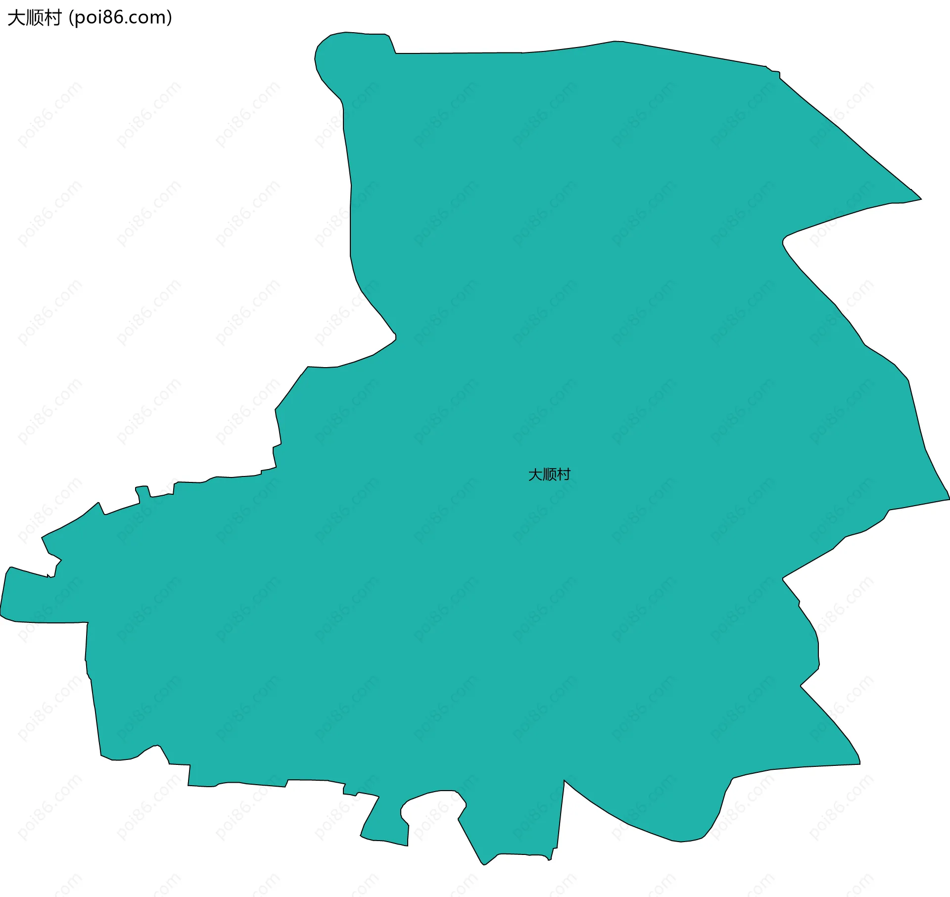 大顺村边界地图