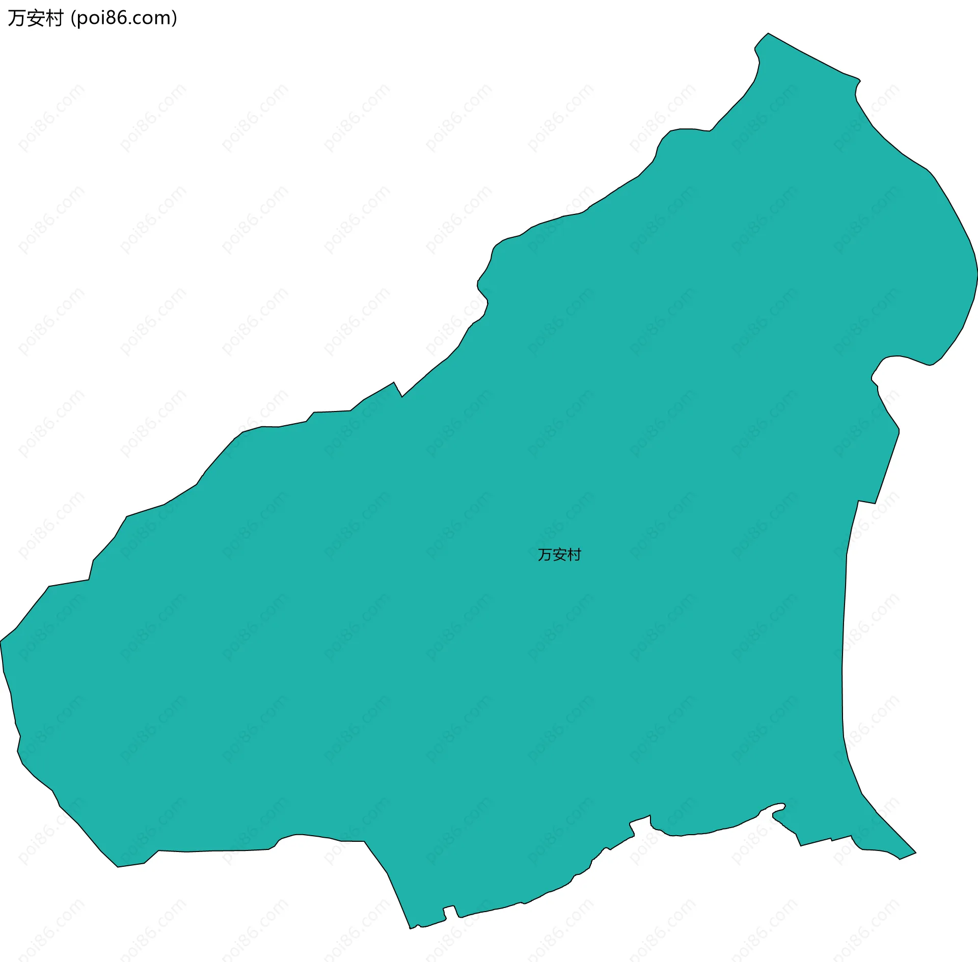 万安村边界地图