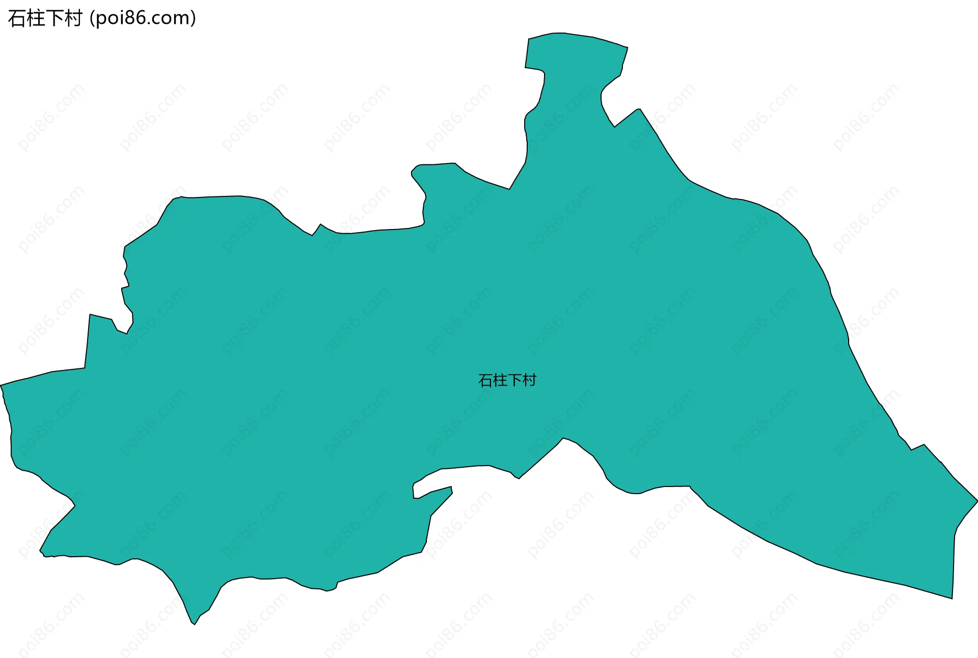 石柱下村边界地图