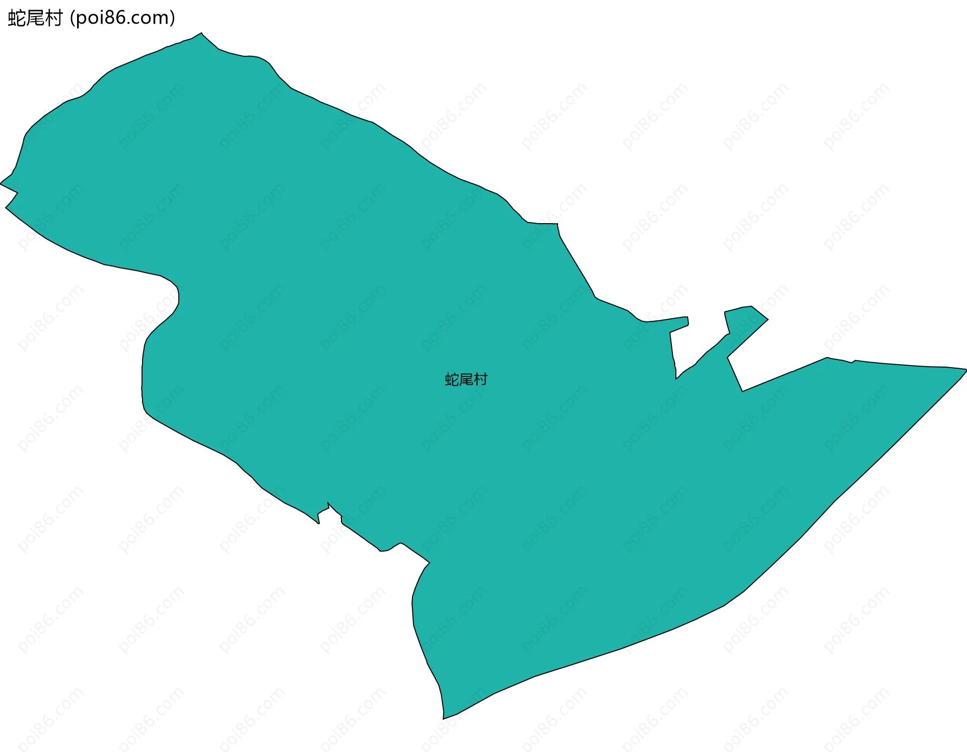 蛇尾村边界地图