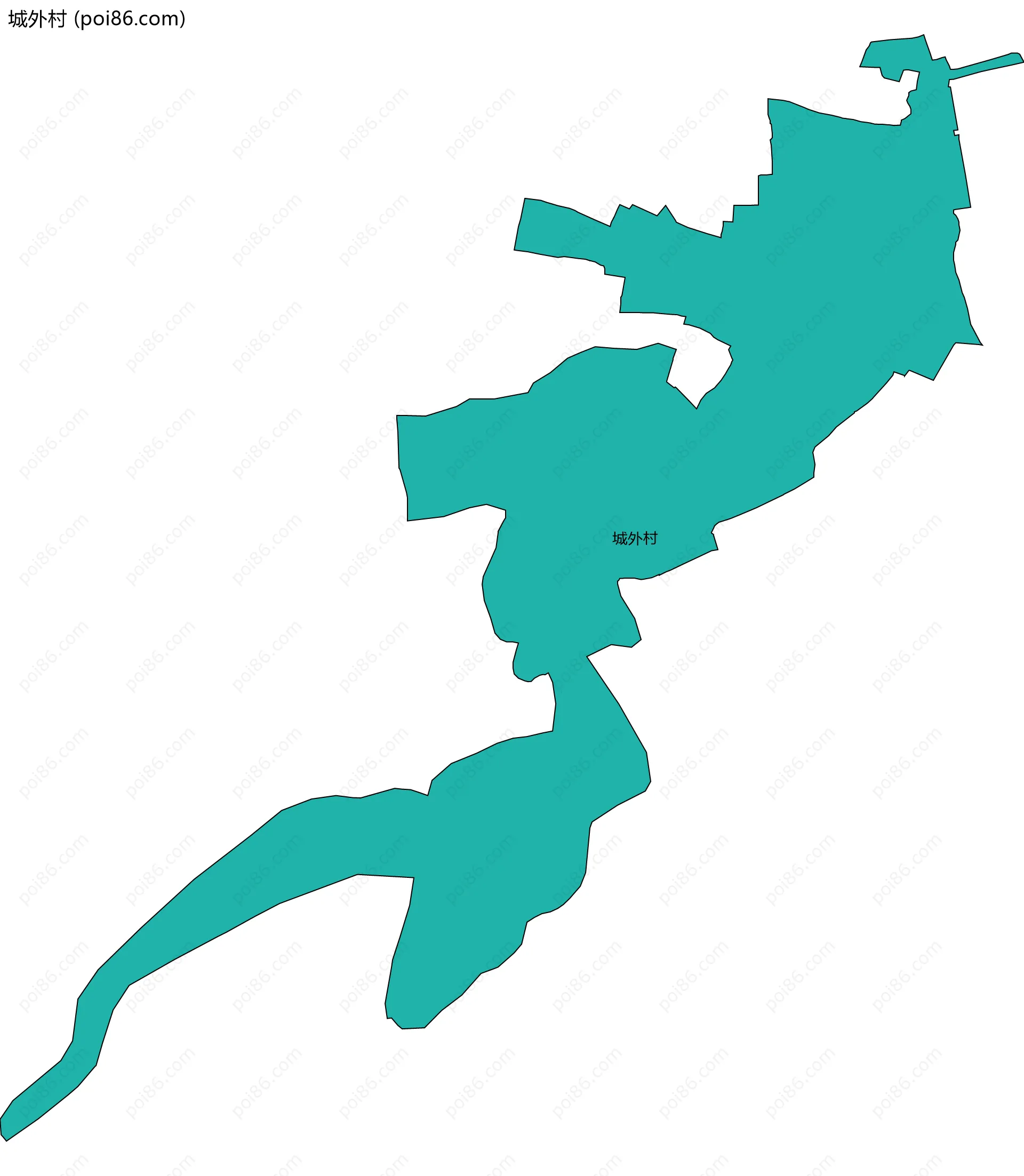 城外村边界地图