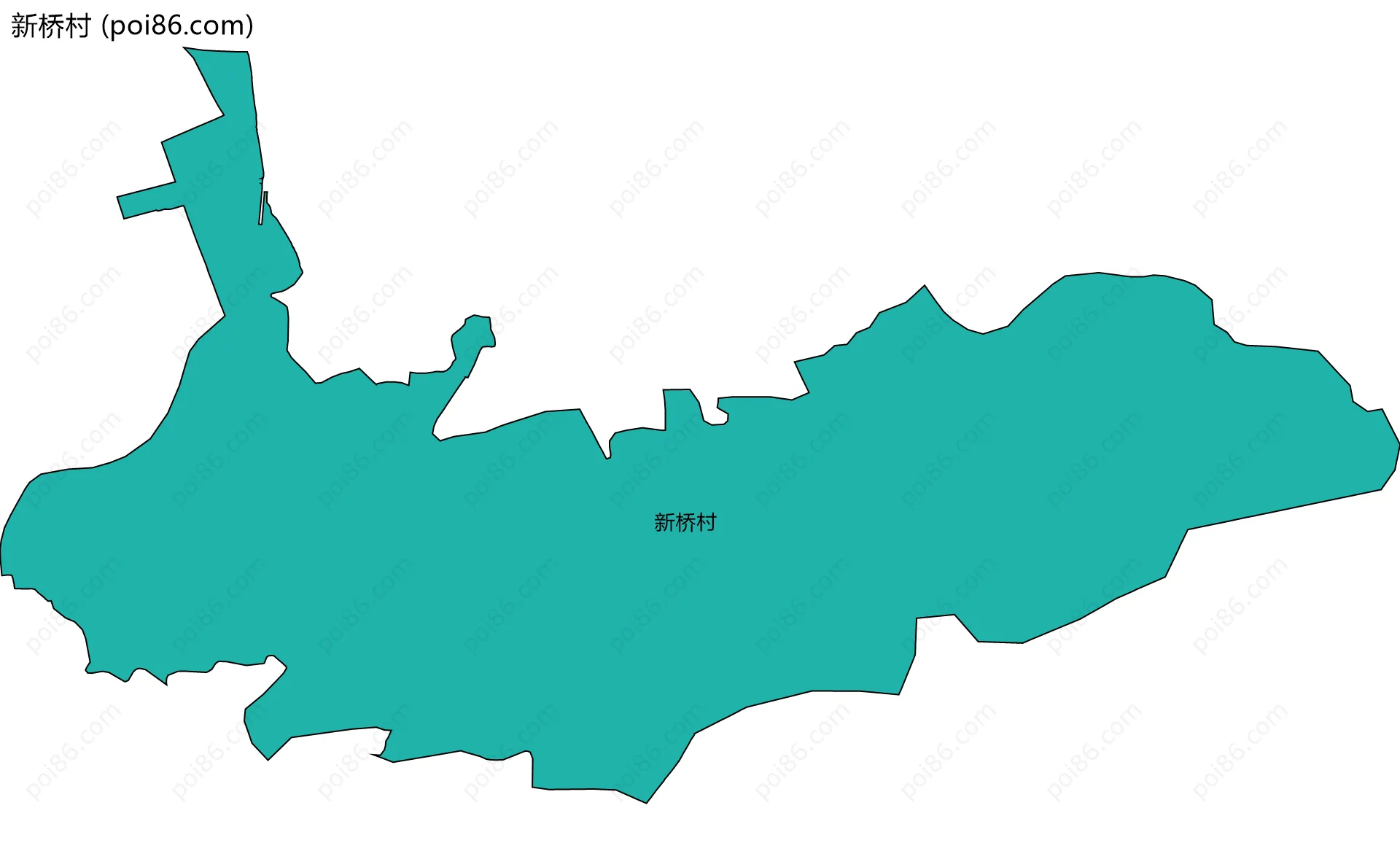 新桥村边界地图