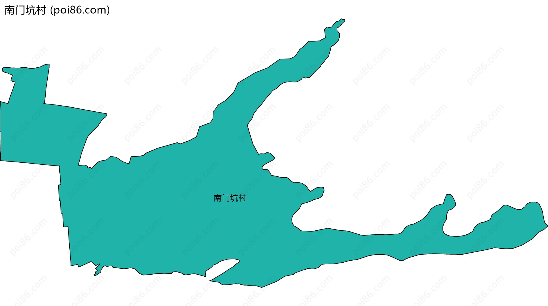 南门坑村边界地图