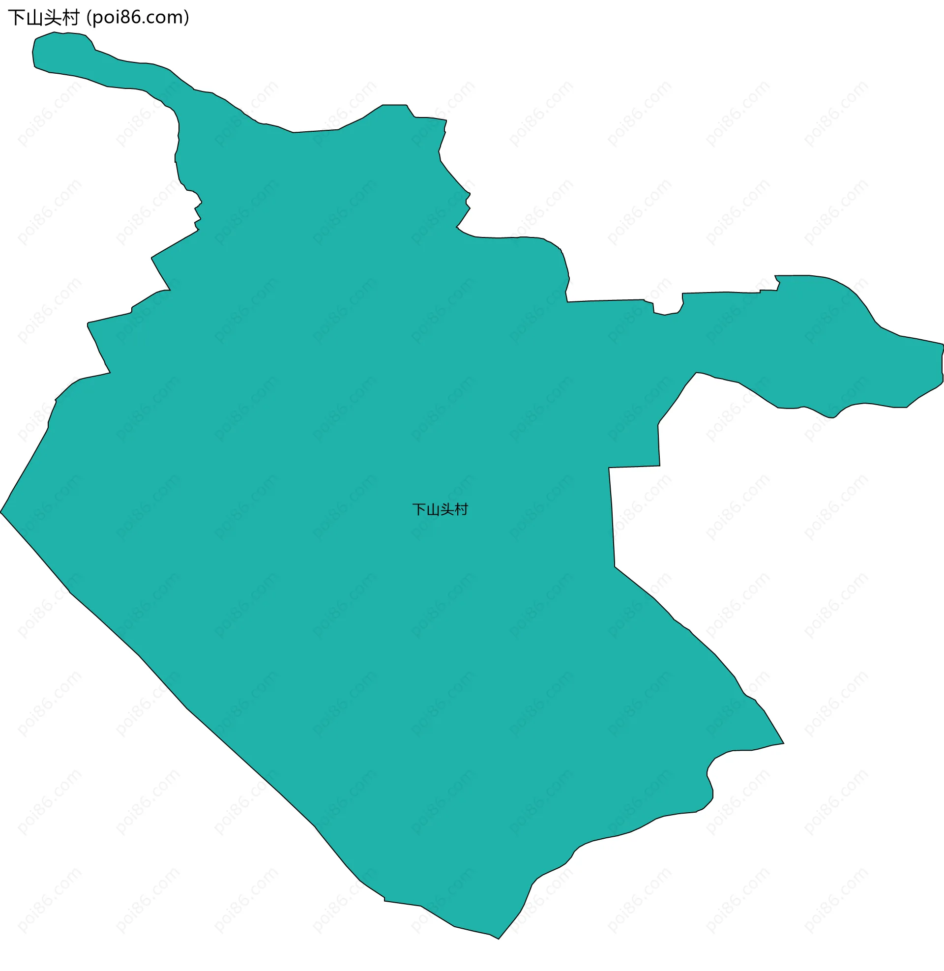 下山头村边界地图