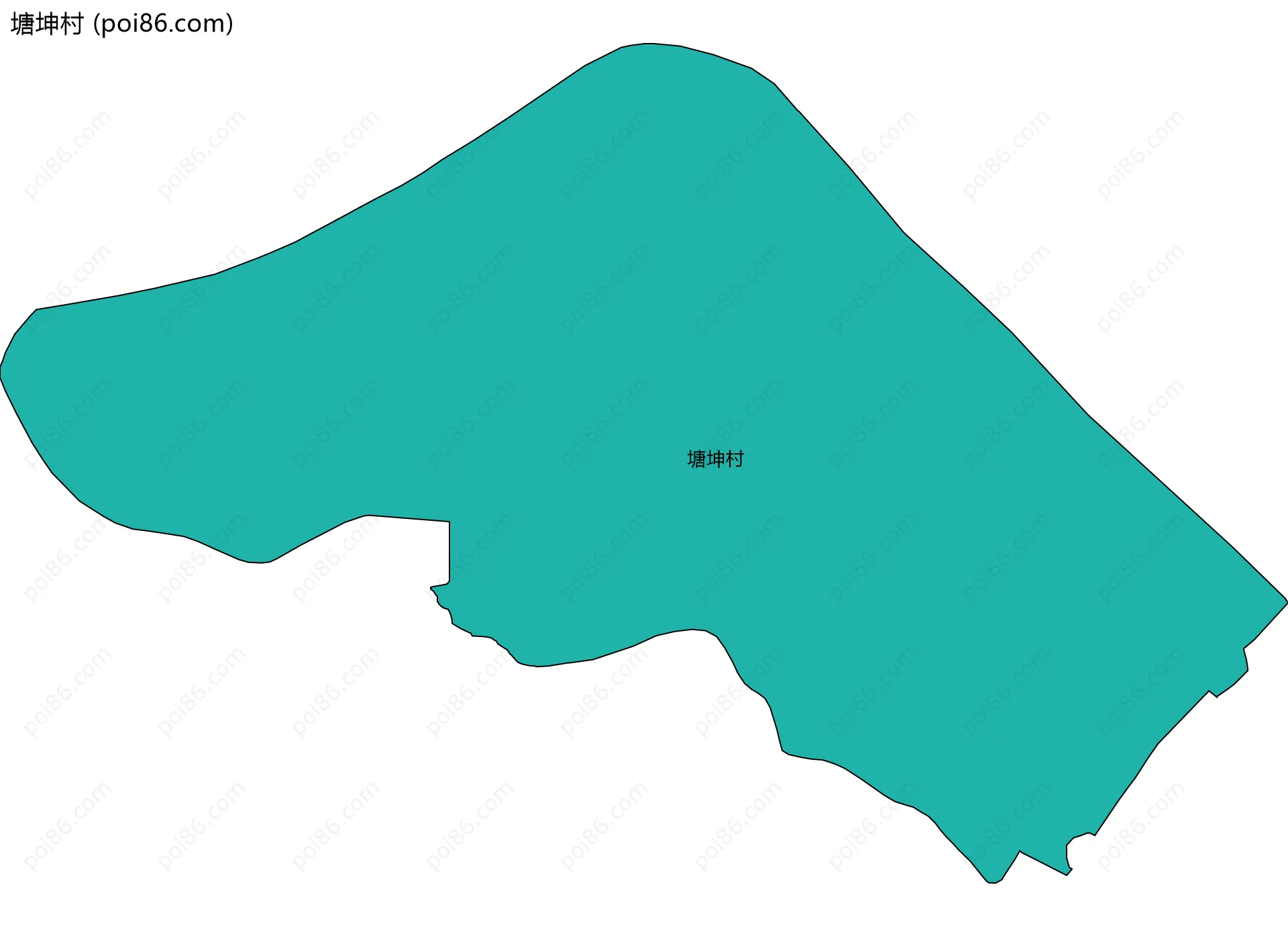 塘坤村边界地图