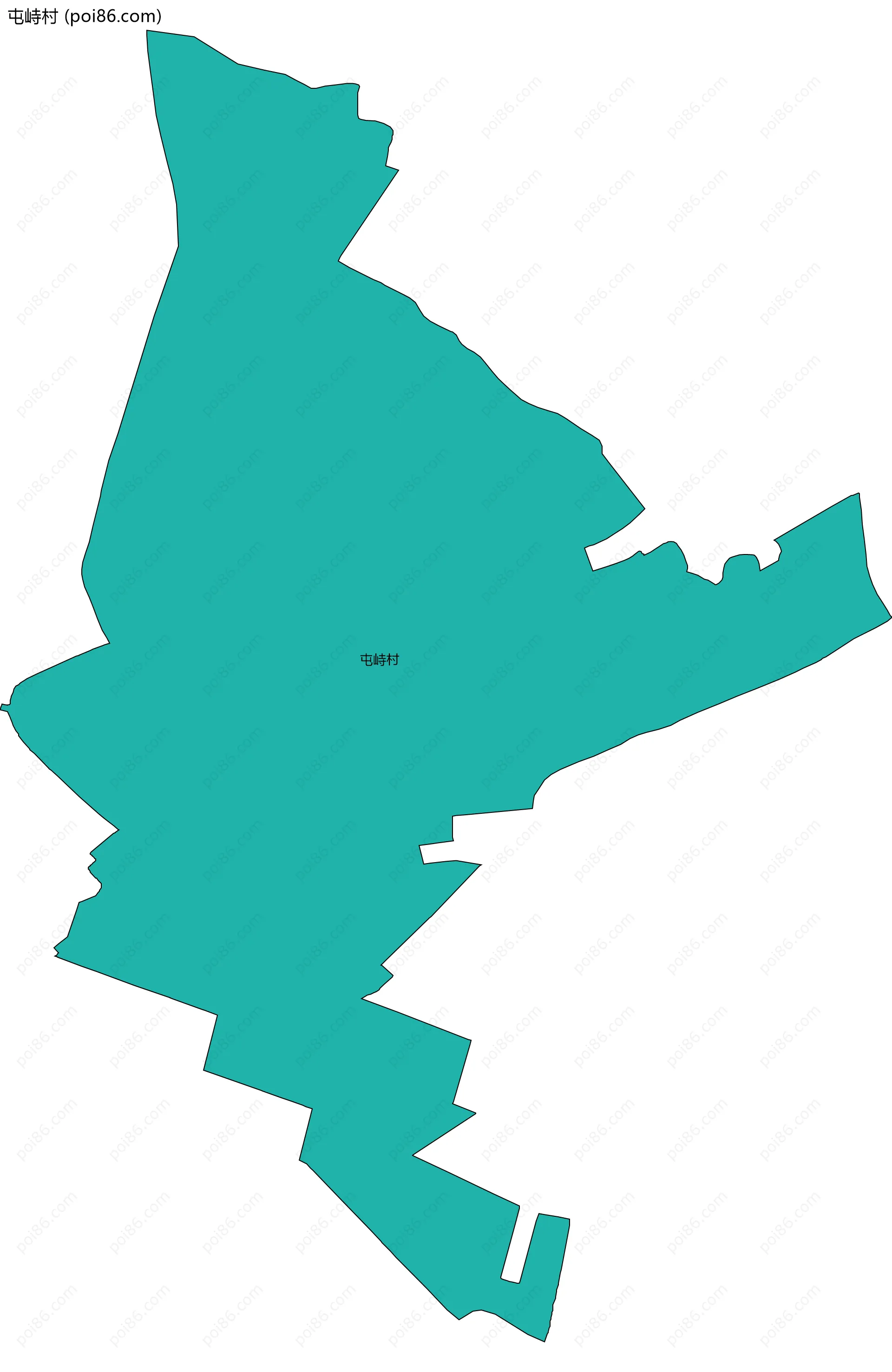 屯峙村边界地图