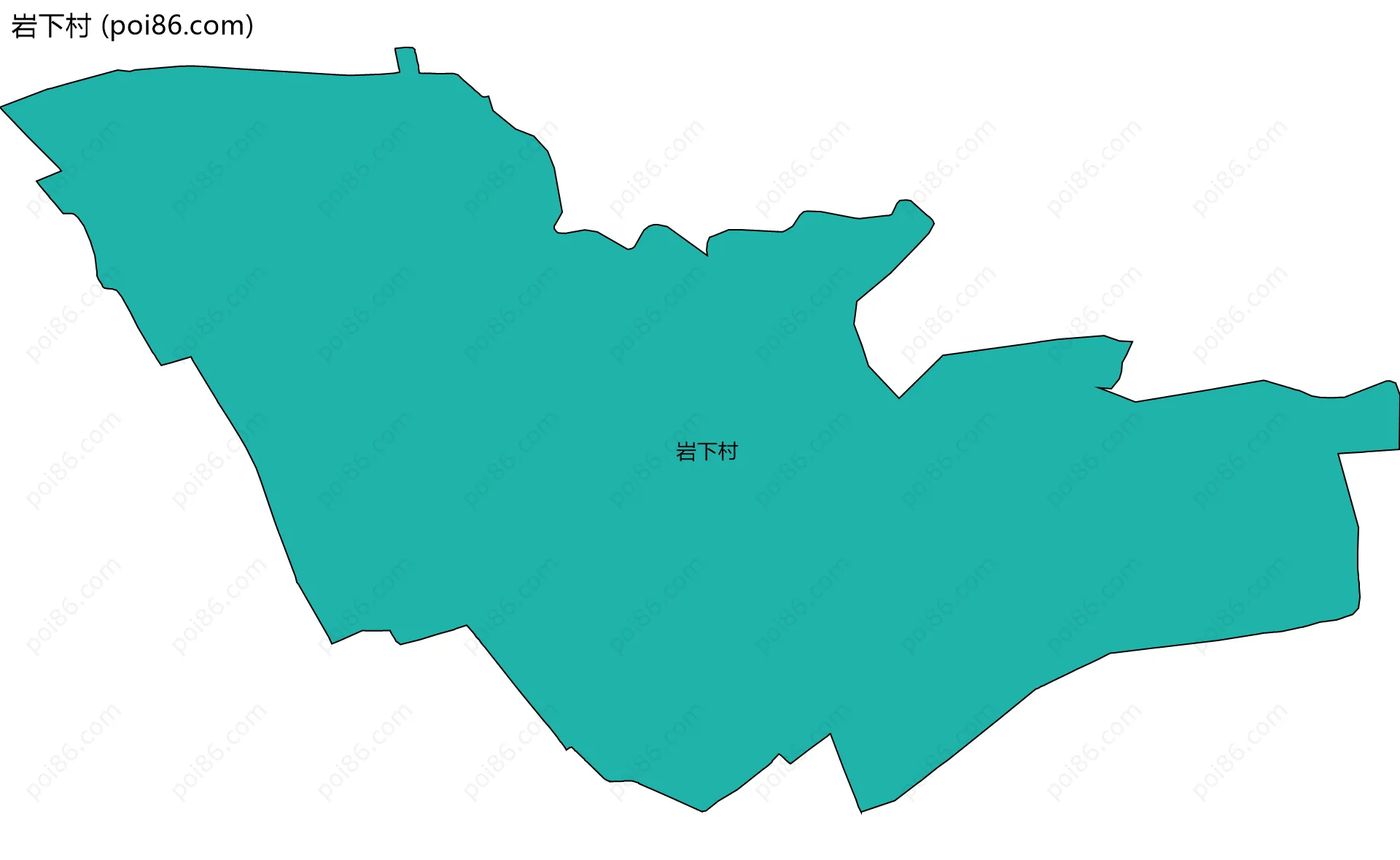 岩下村边界地图