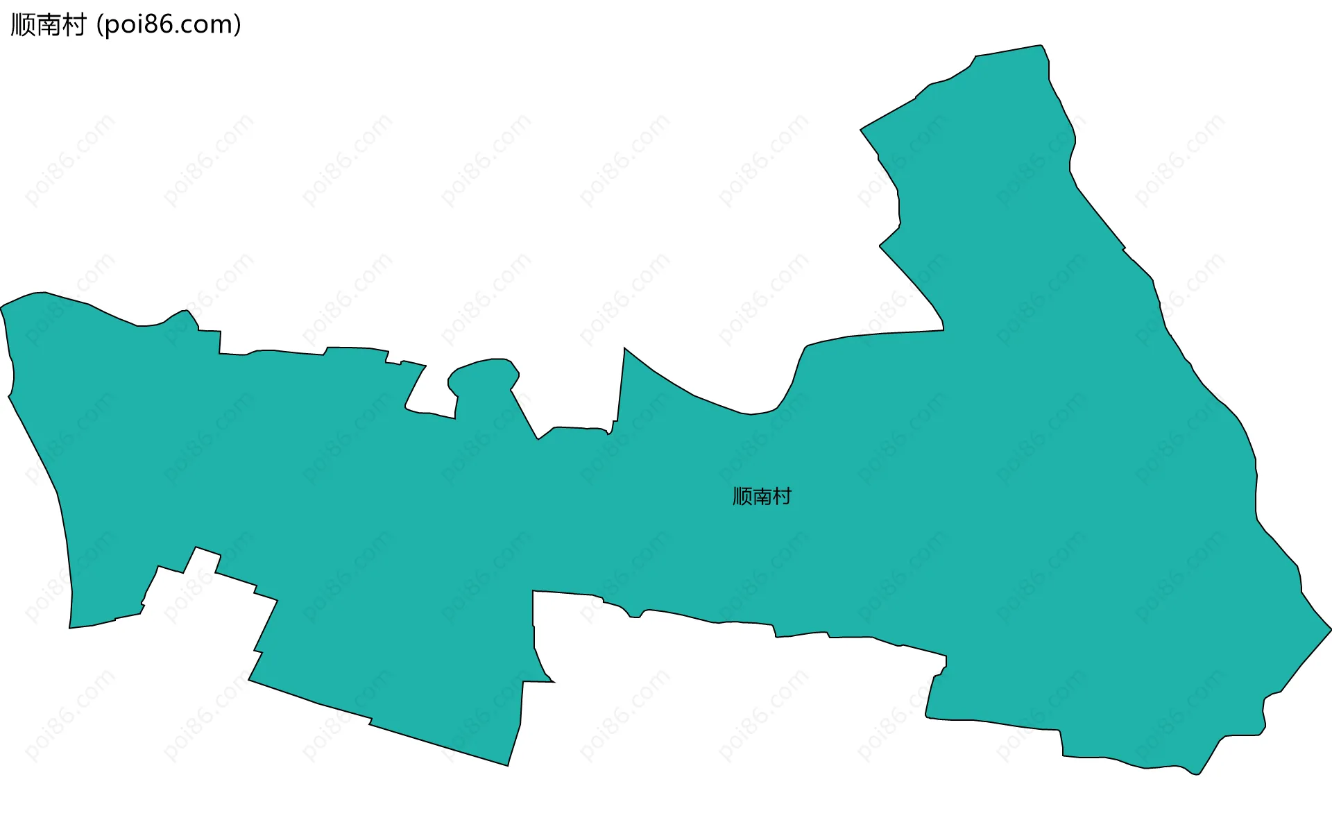 顺南村边界地图