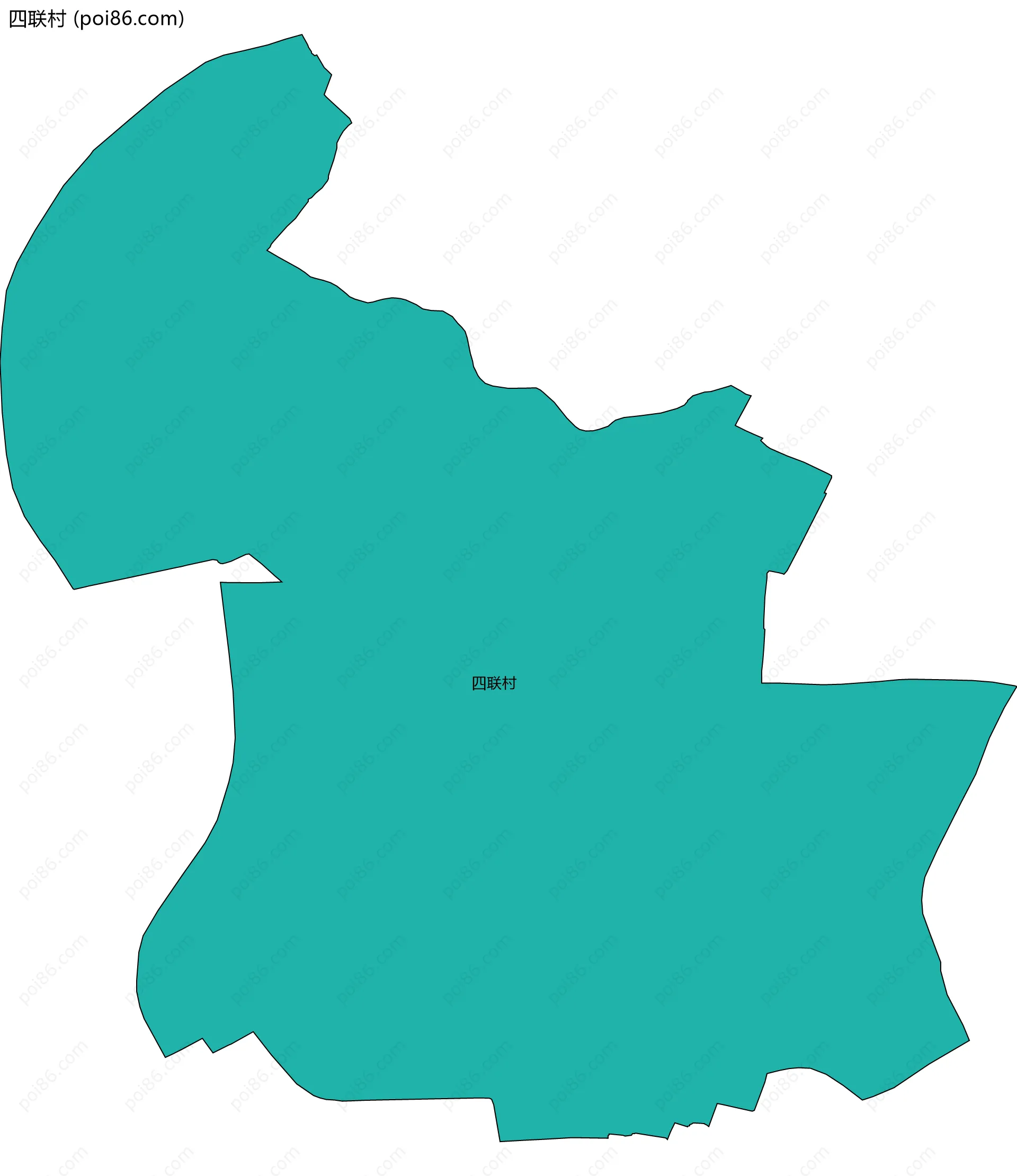 四联村边界地图