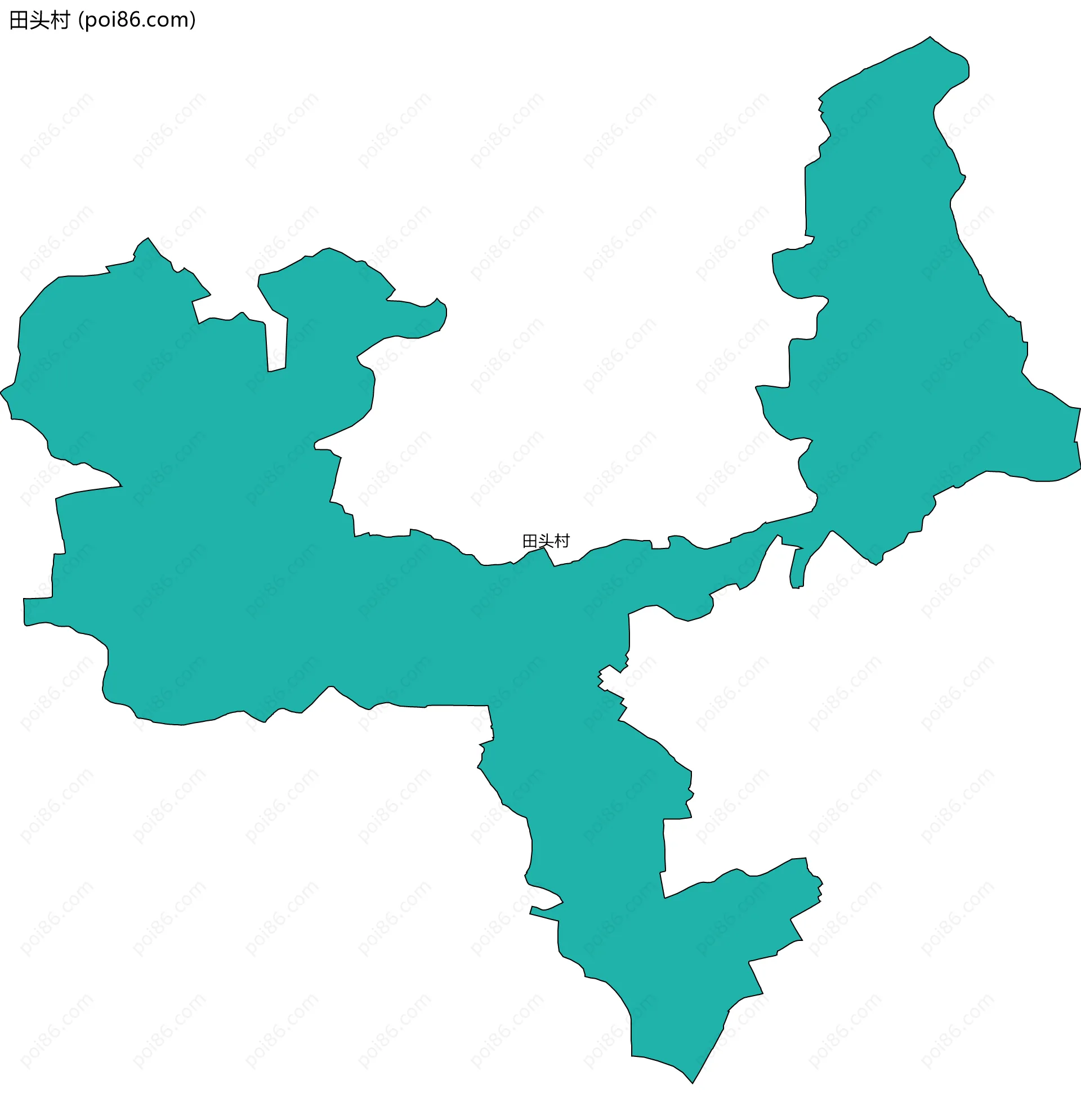 田头村边界地图