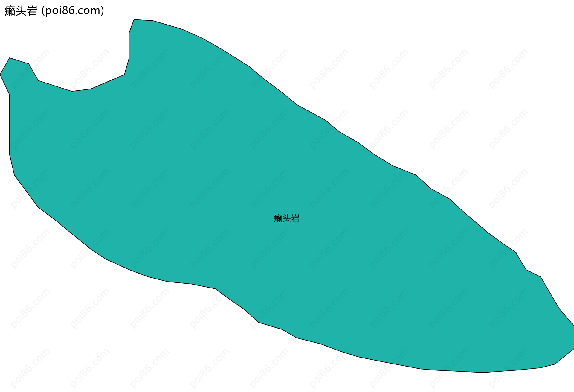 癞头岩边界地图