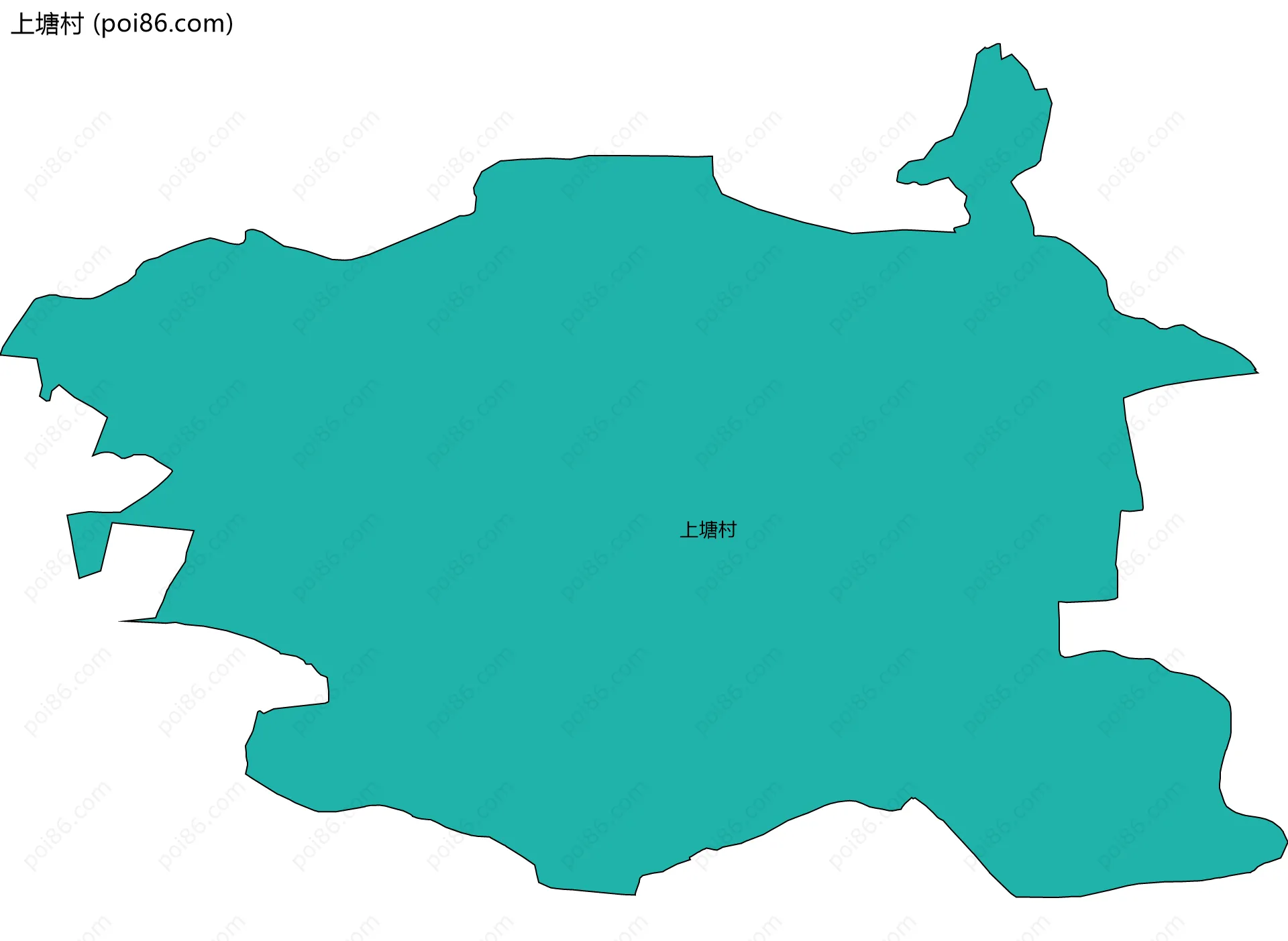 上塘村边界地图