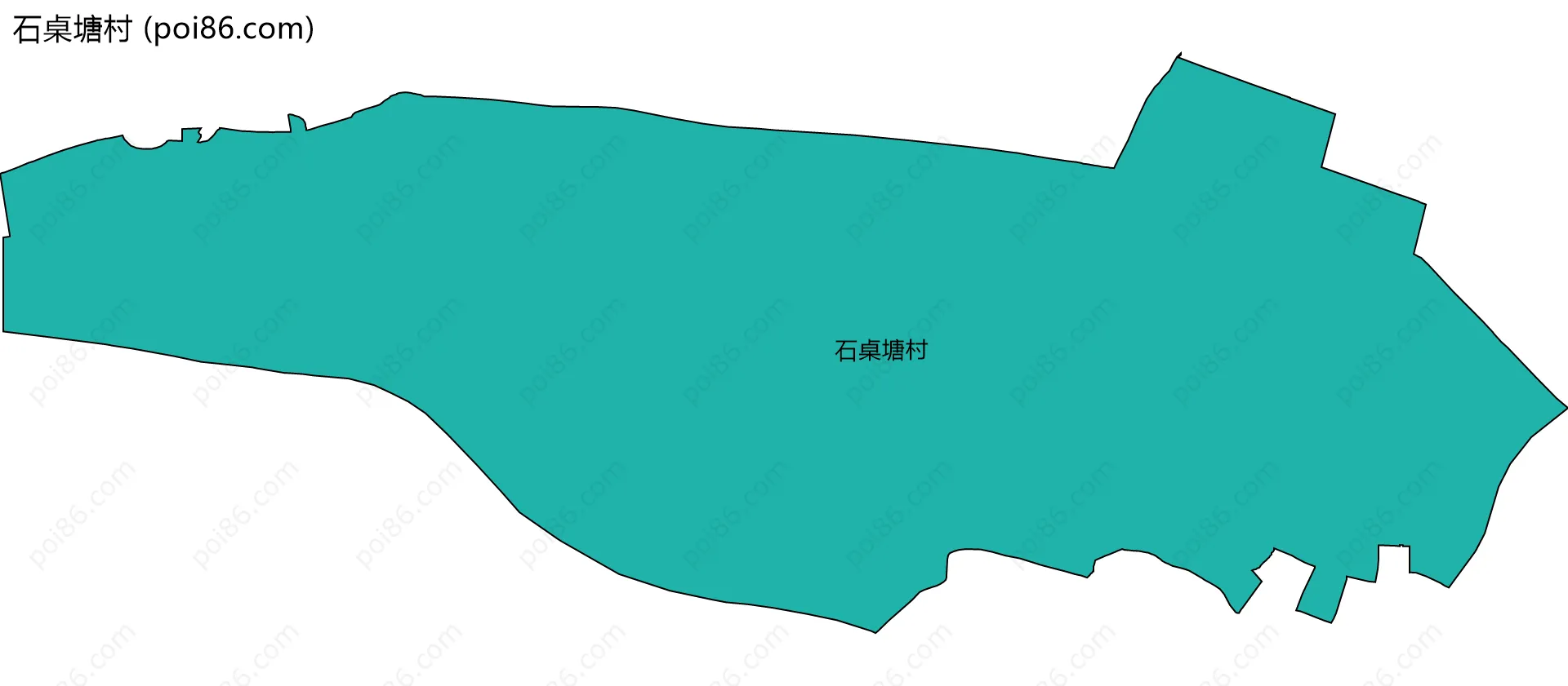 石桌塘村边界地图