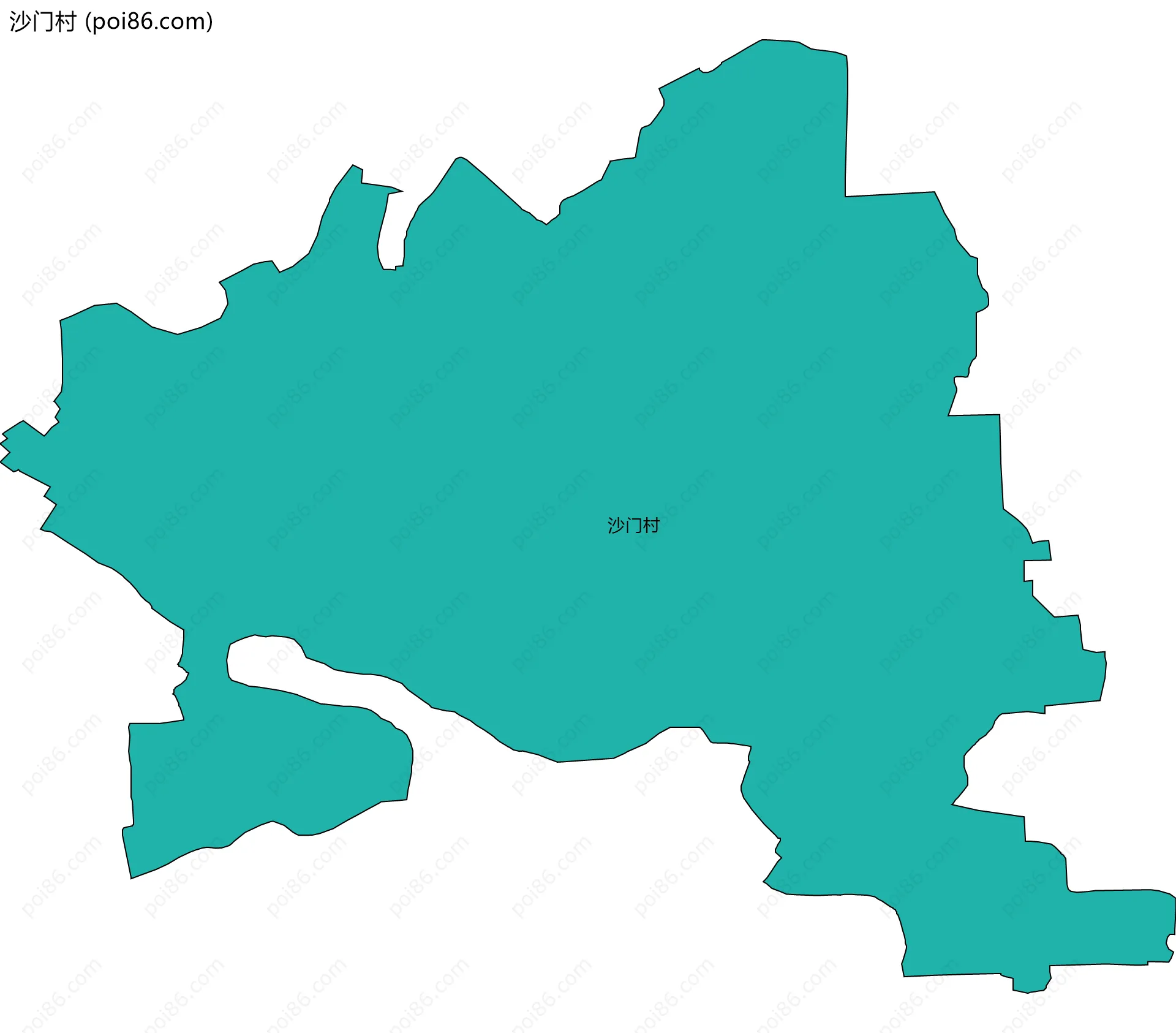 沙门村边界地图