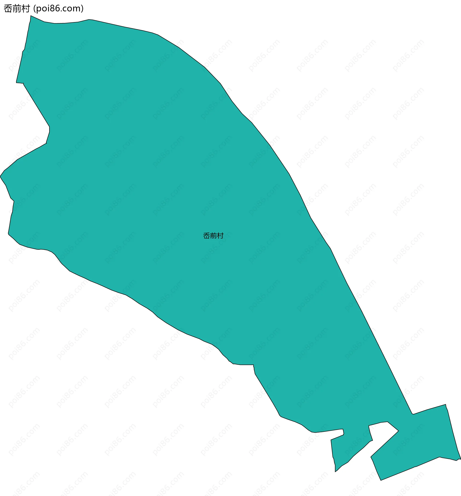 岙前村边界地图