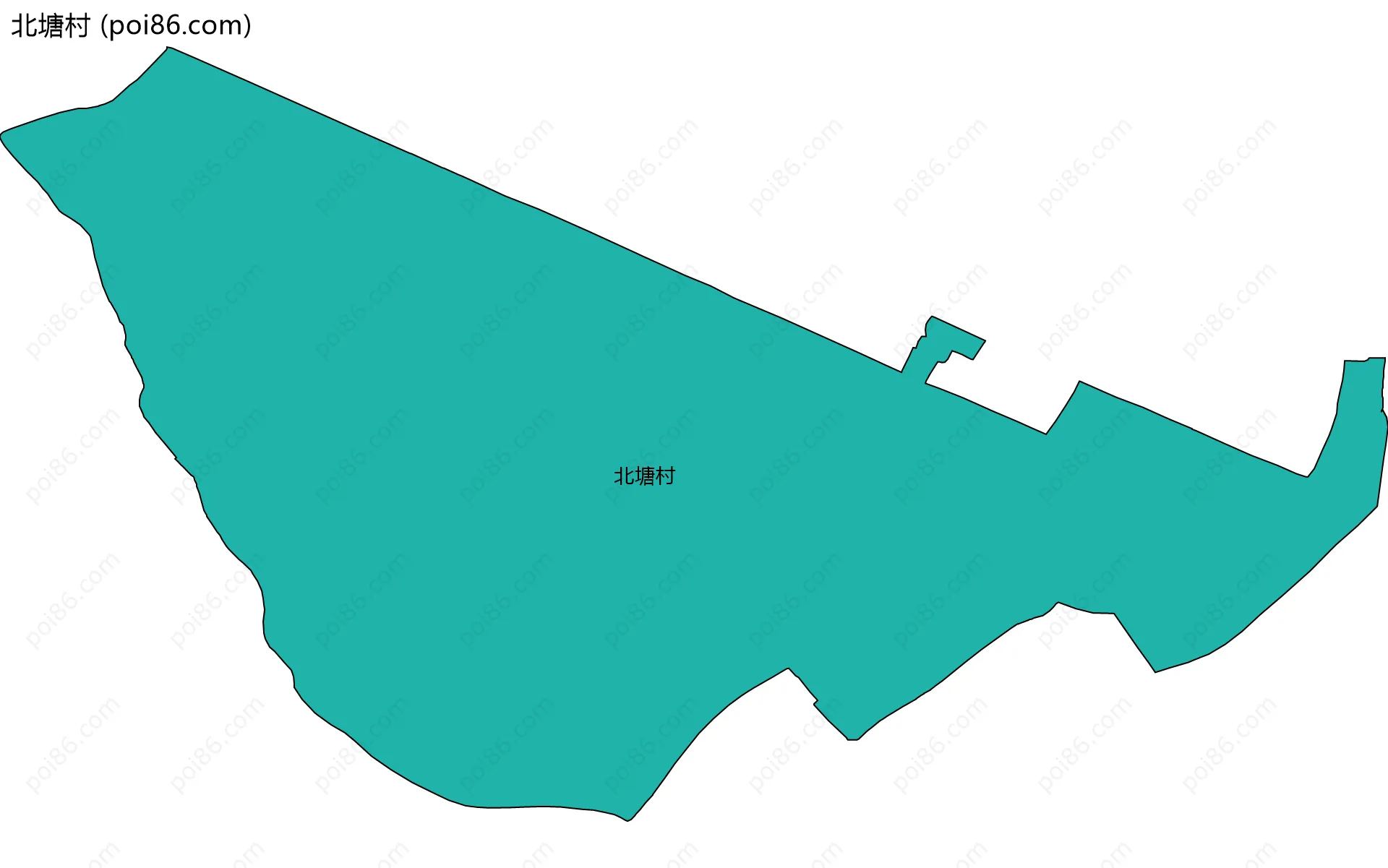 北塘村边界地图