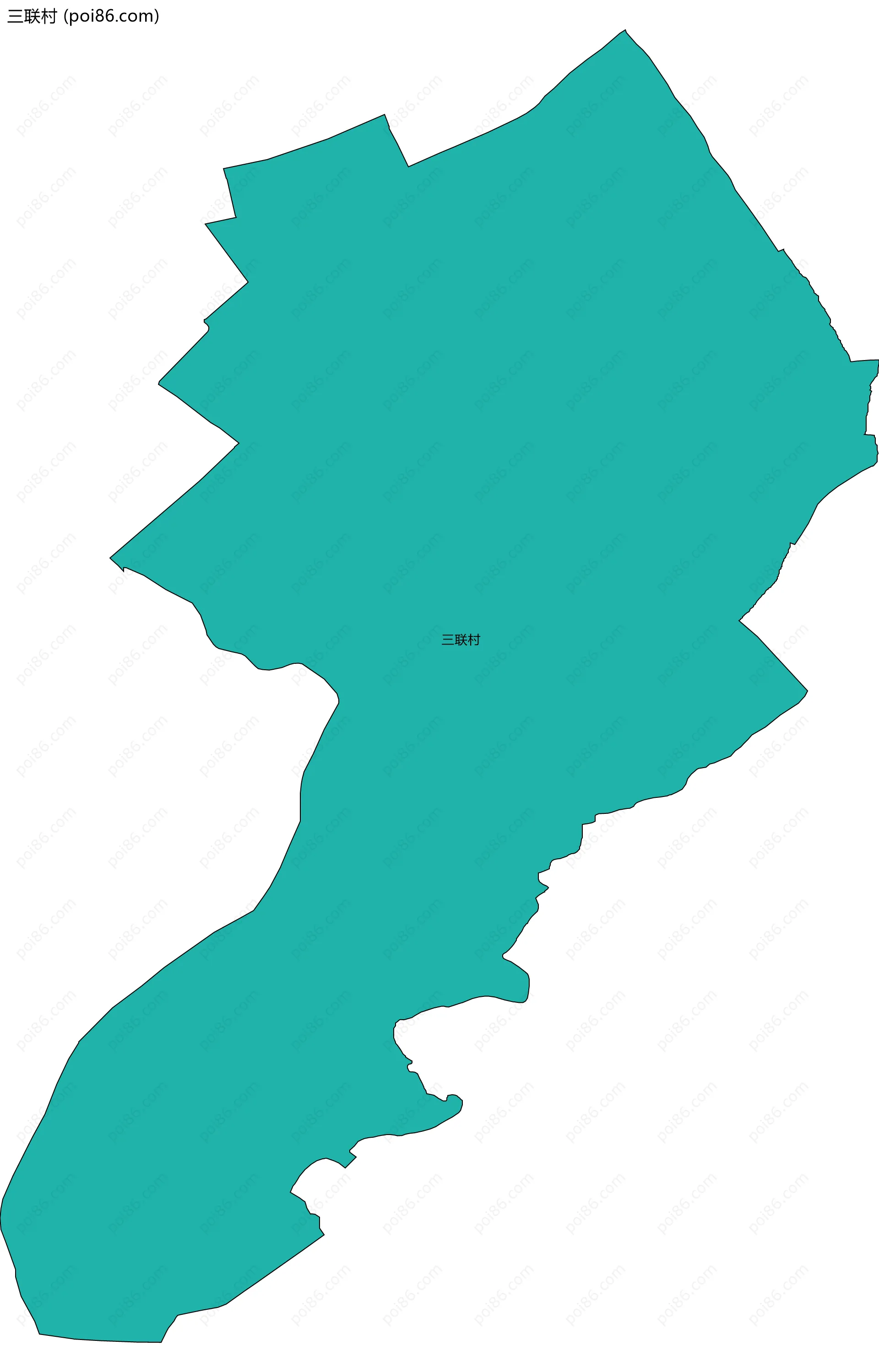 三联村边界地图