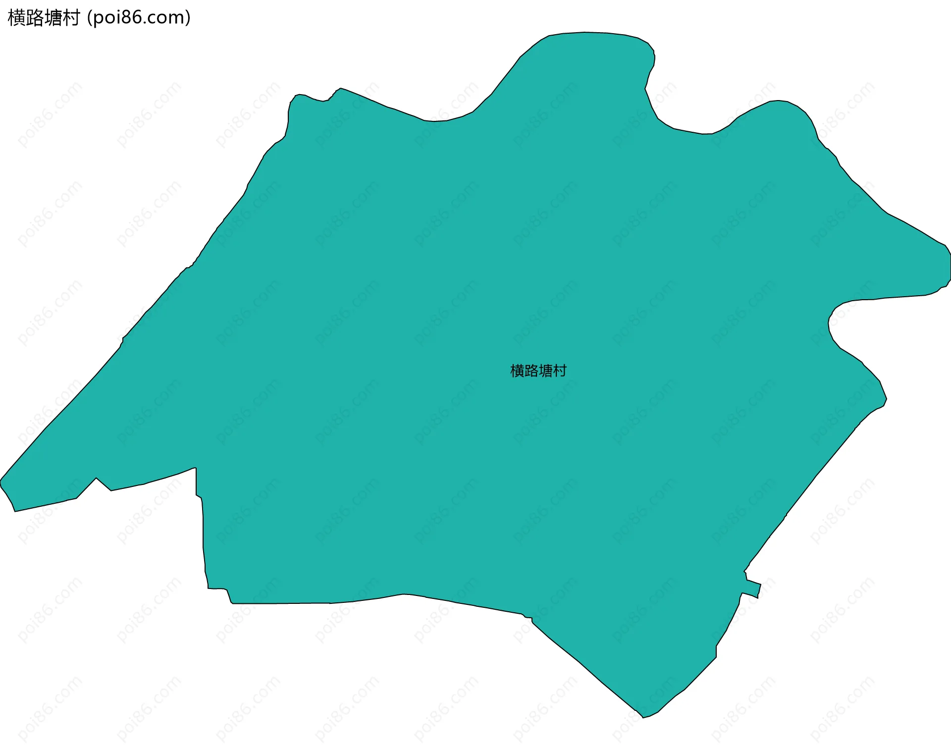 横路塘村边界地图