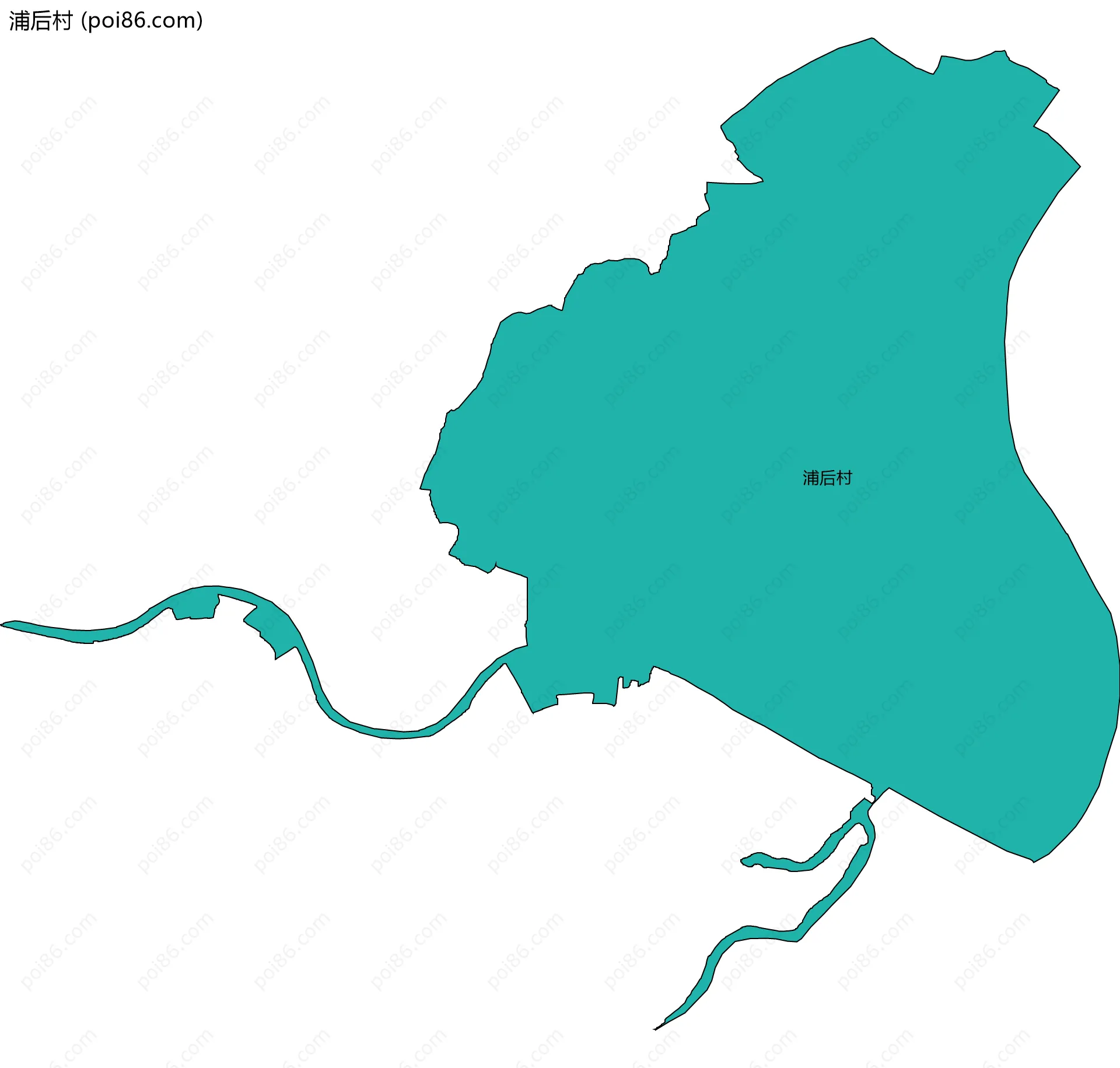 浦后村边界地图