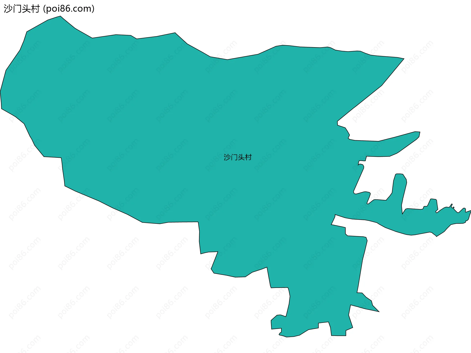 沙门头村边界地图