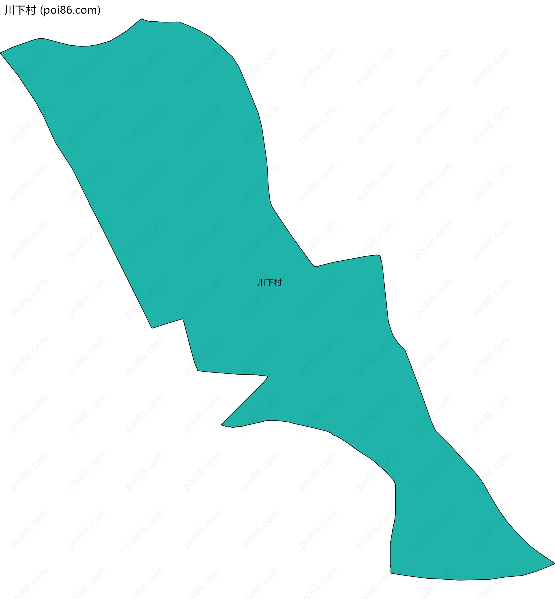 川下村边界地图