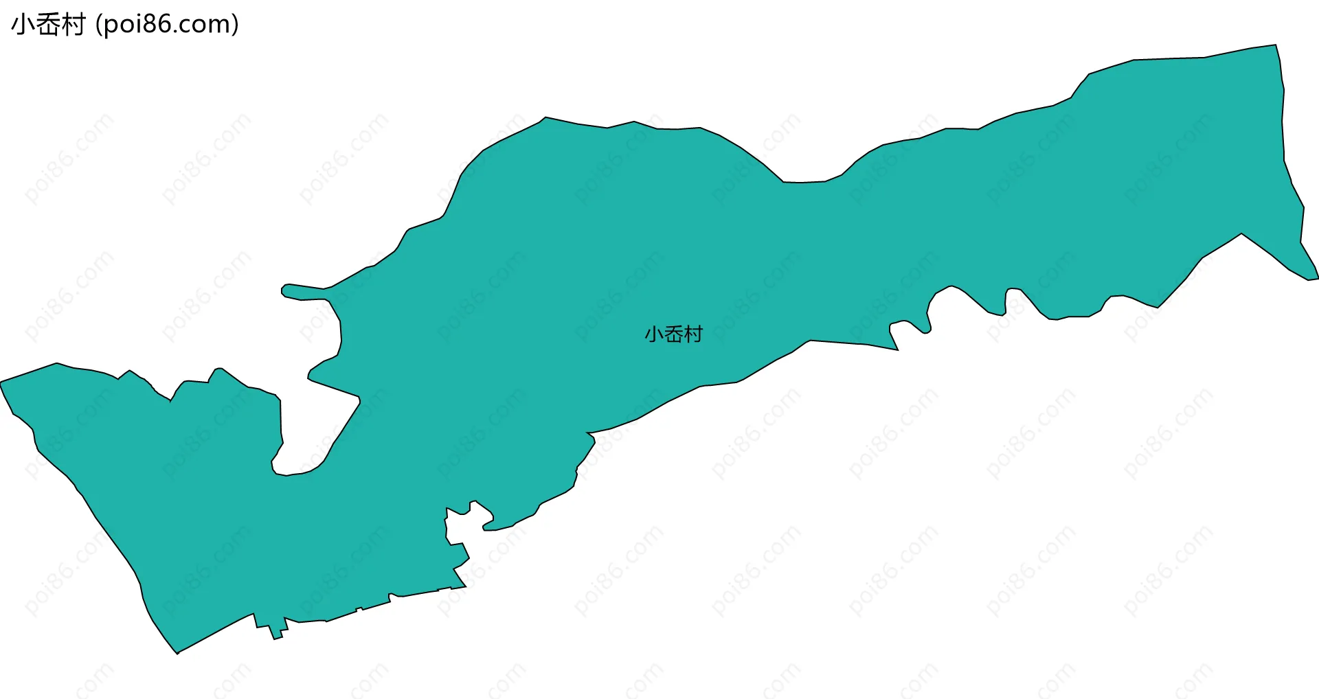 小岙村边界地图