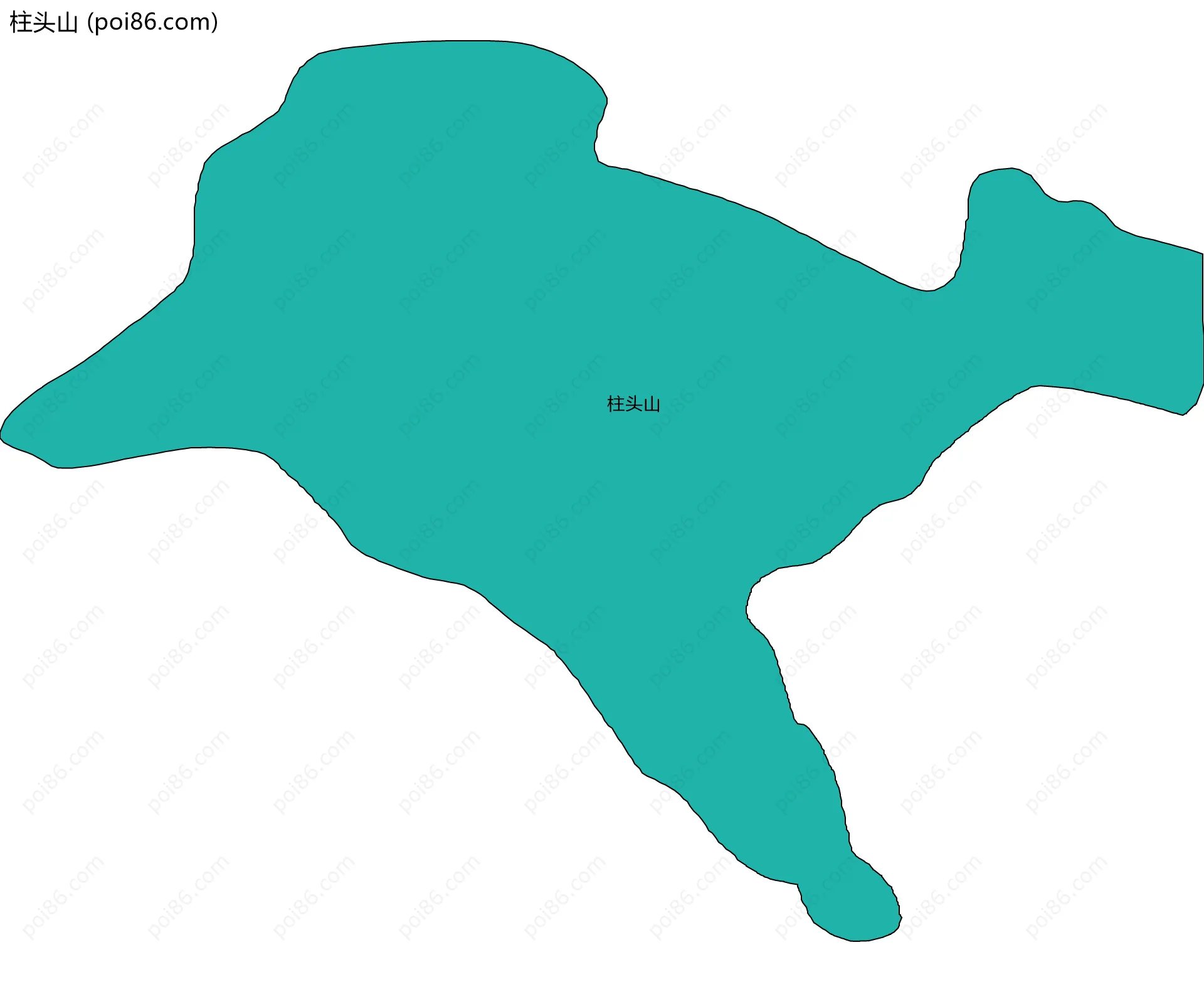 柱头山边界地图