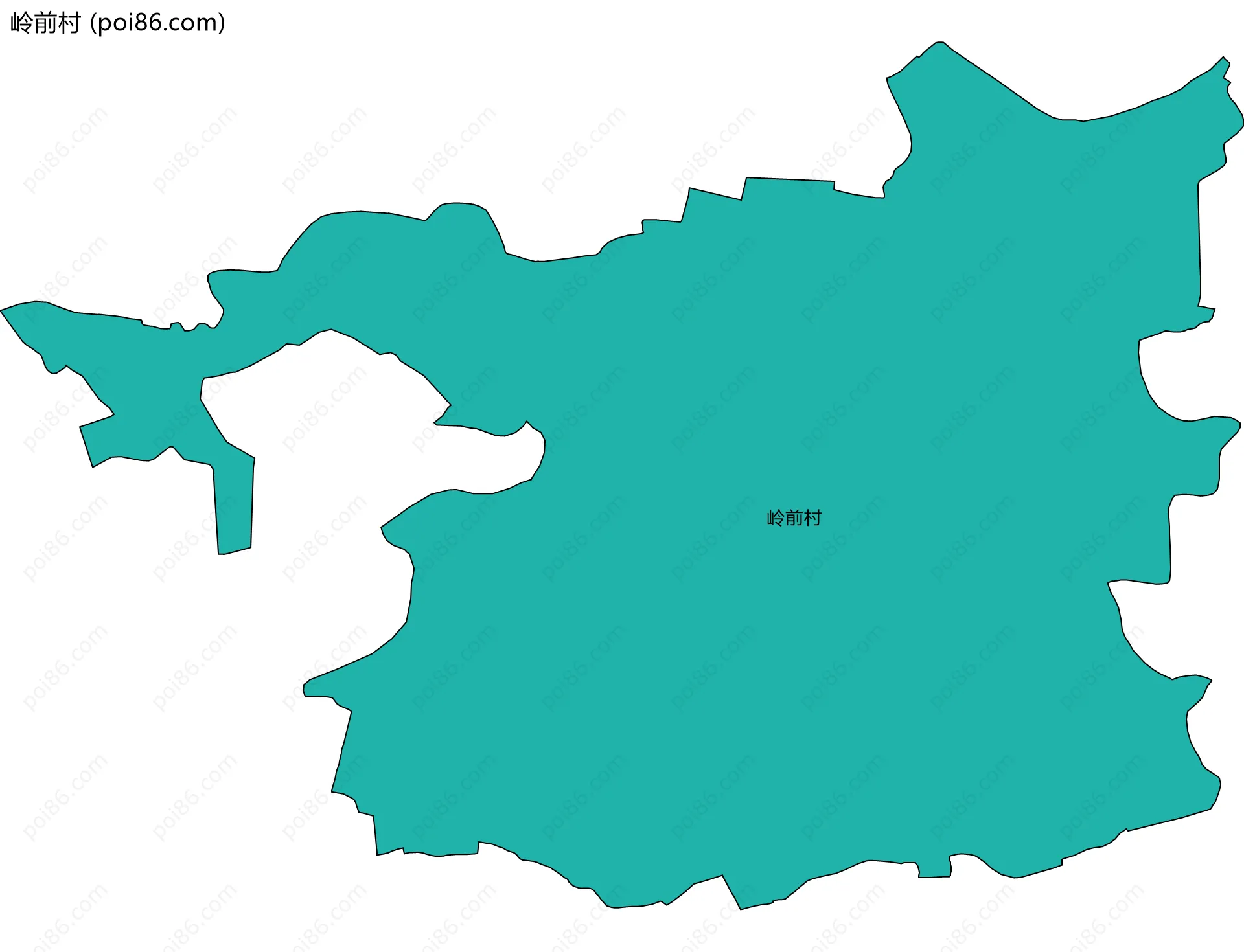 岭前村边界地图