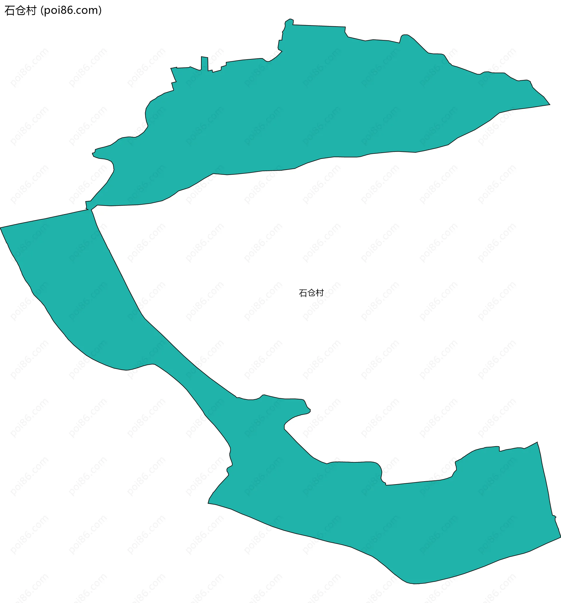 石仓村边界地图