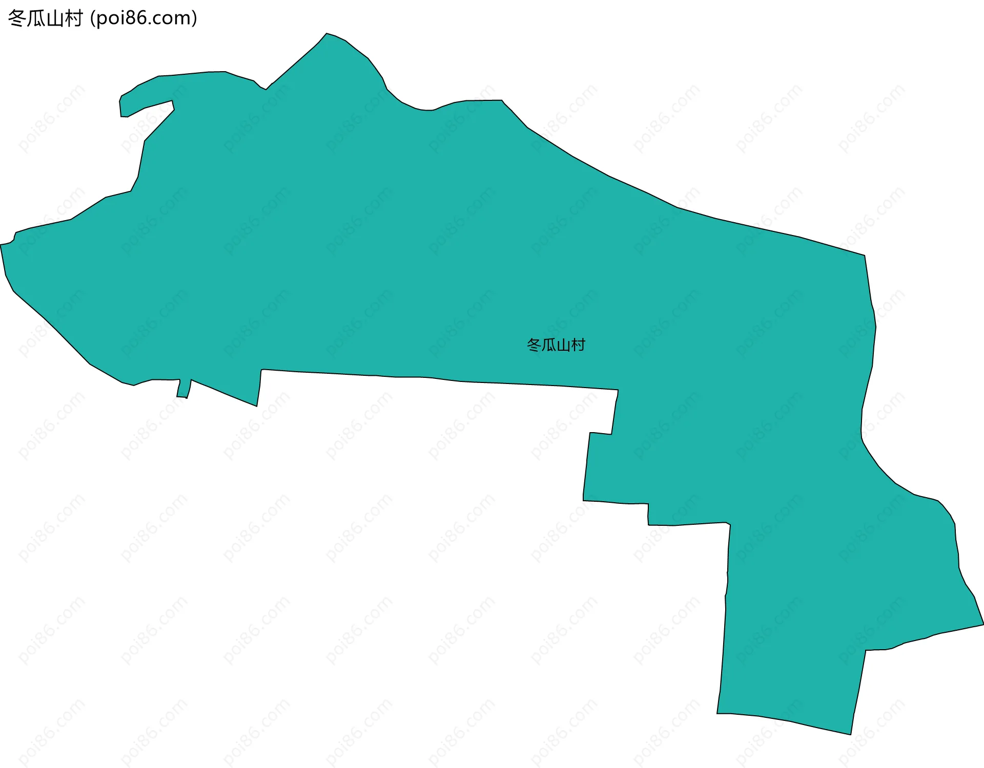 冬瓜山村边界地图