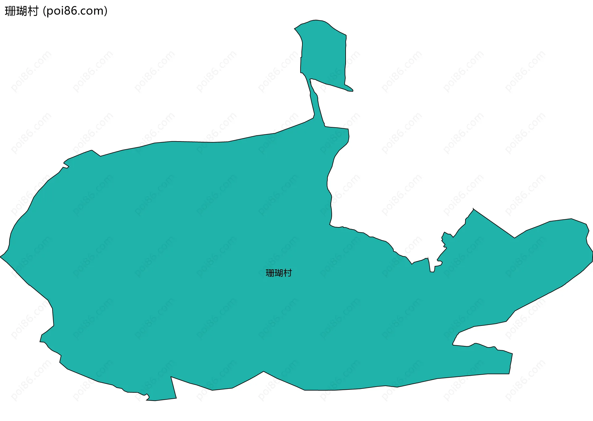 珊瑚村边界地图