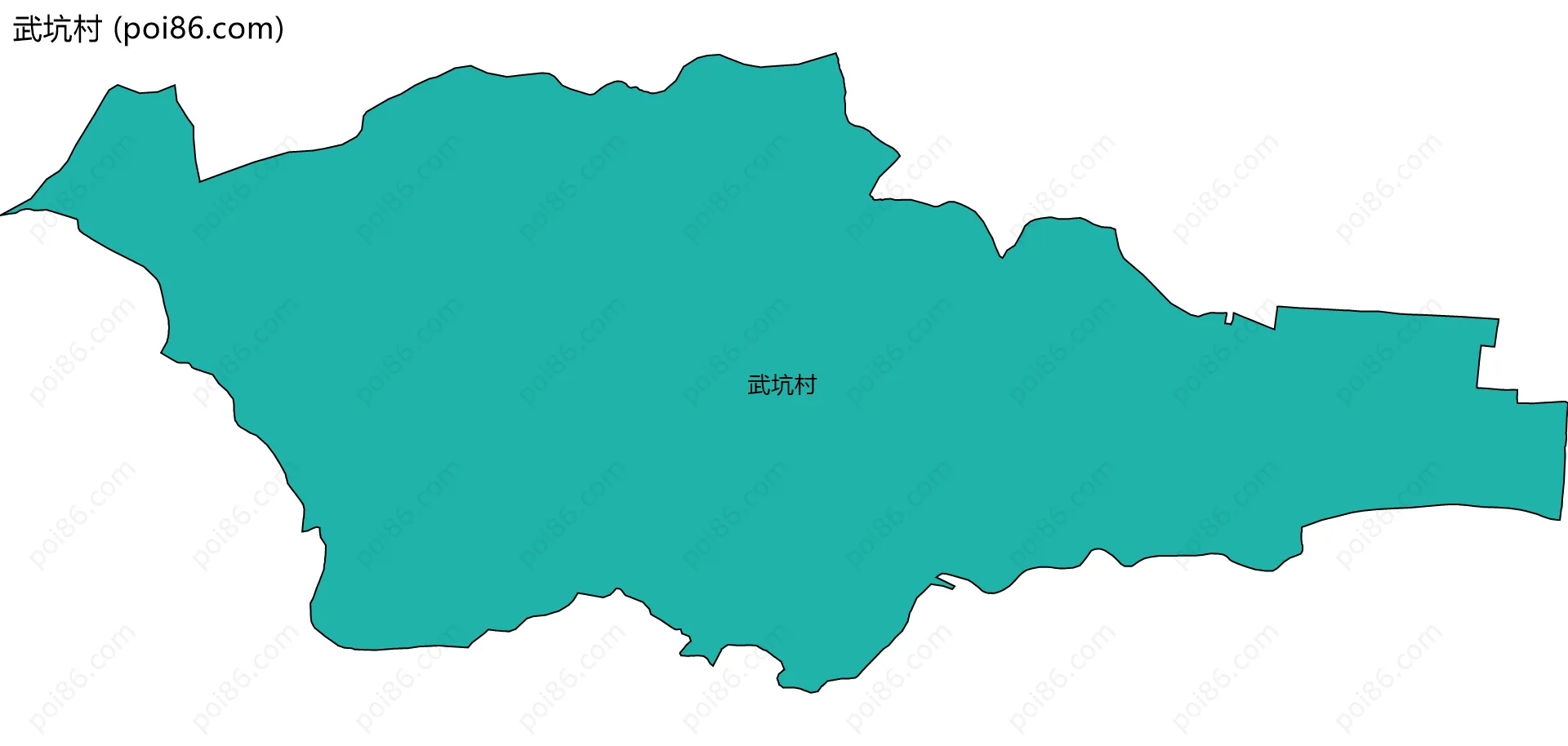 武坑村边界地图
