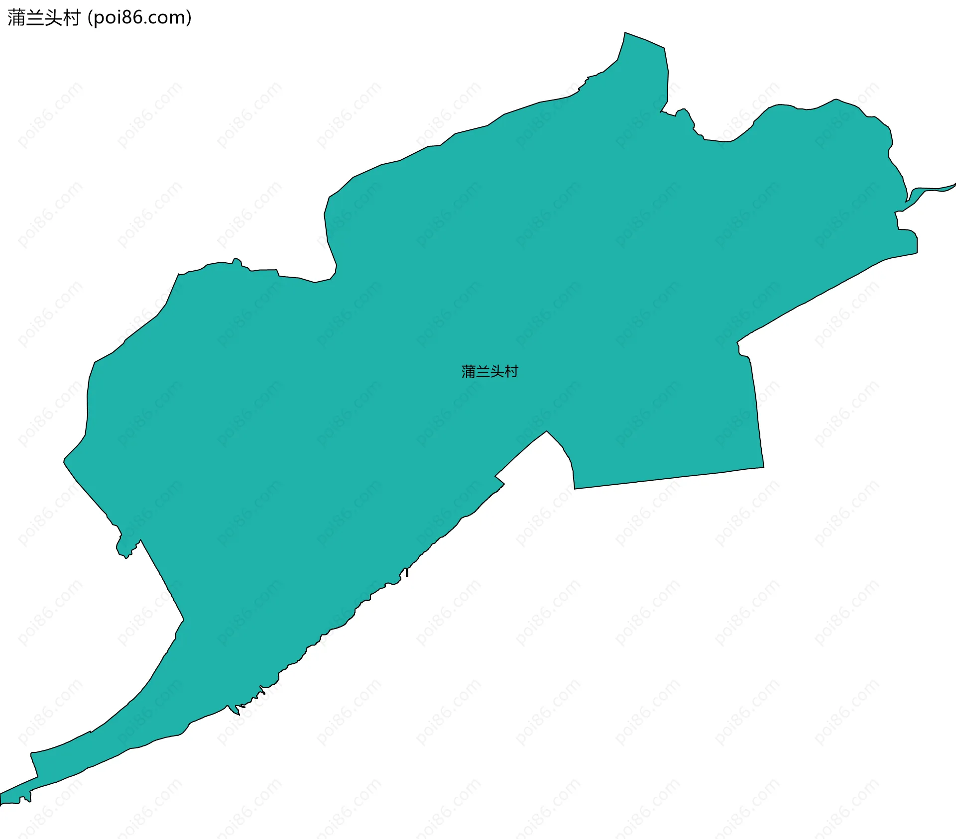 蒲兰头村边界地图