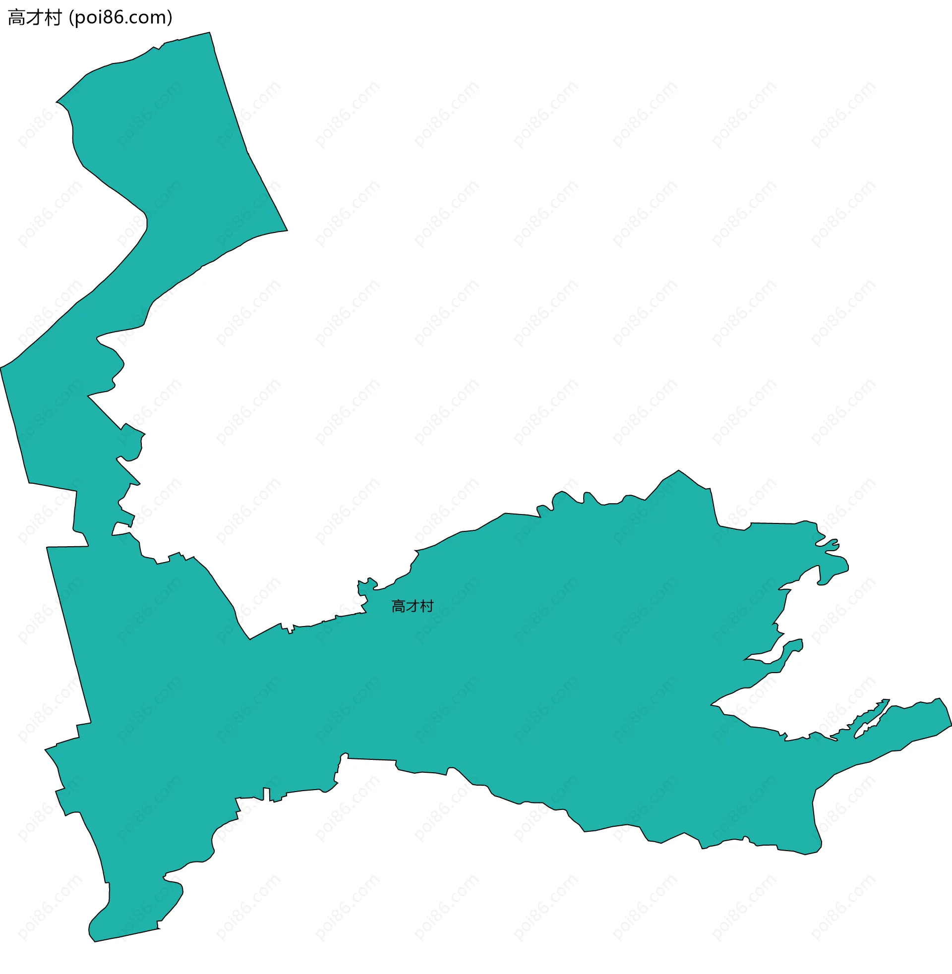 高才村边界地图