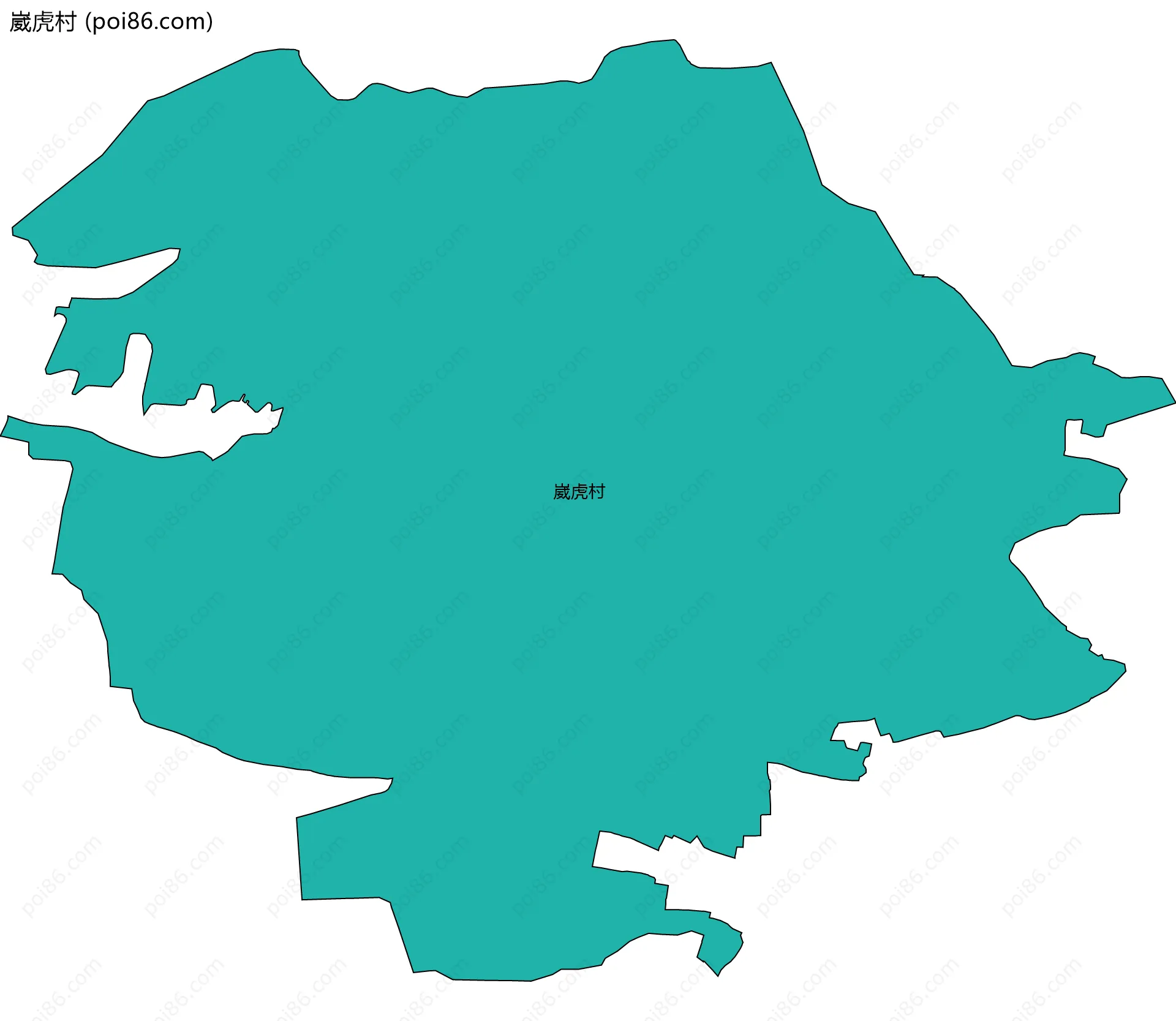 崴虎村边界地图