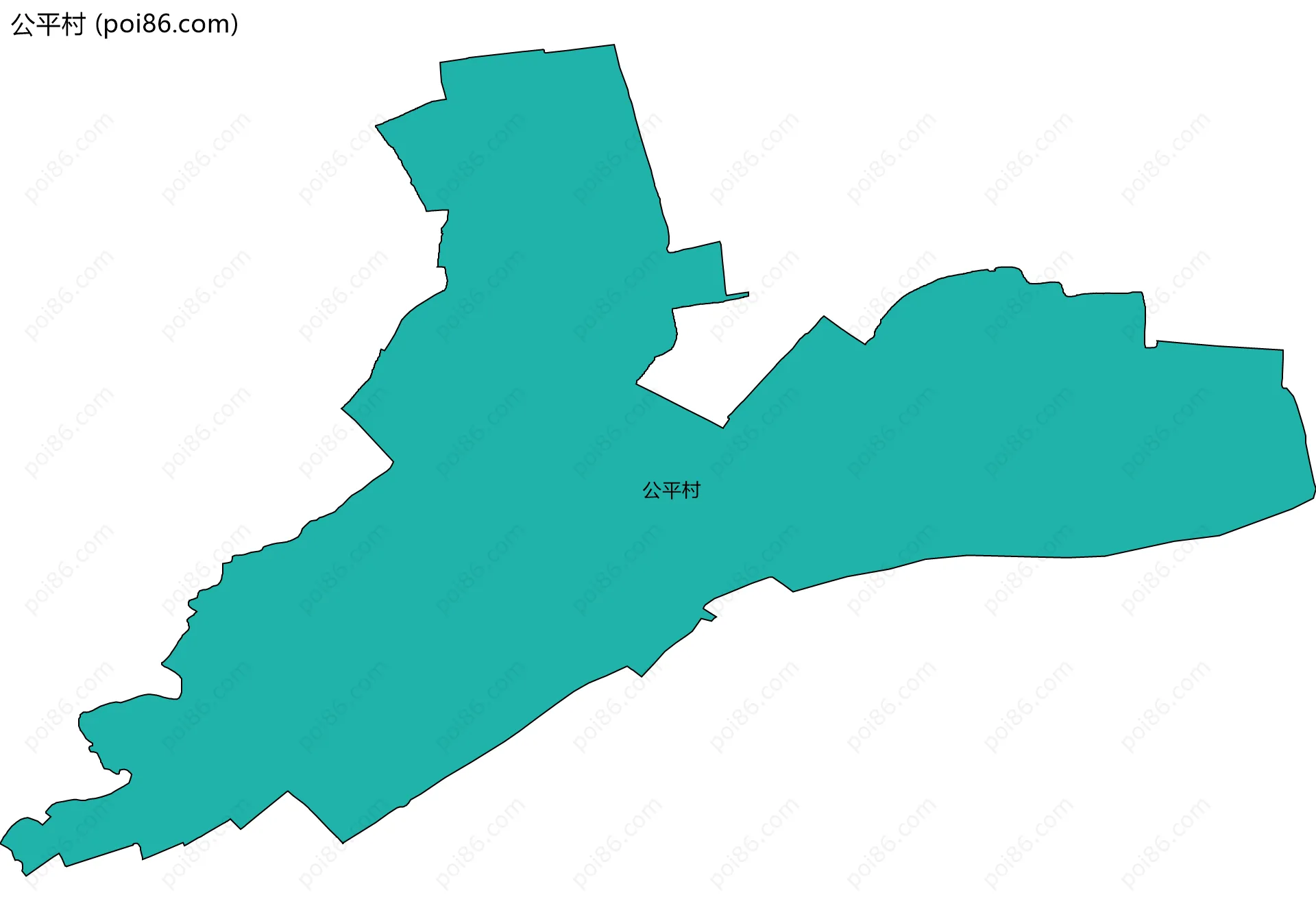 公平村边界地图
