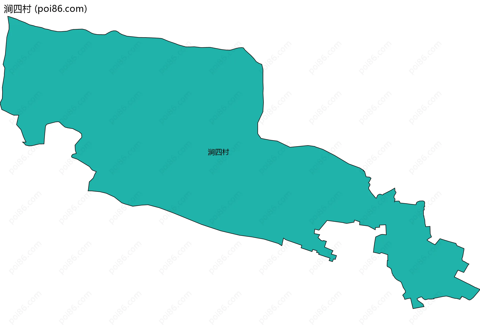 涧四村边界地图