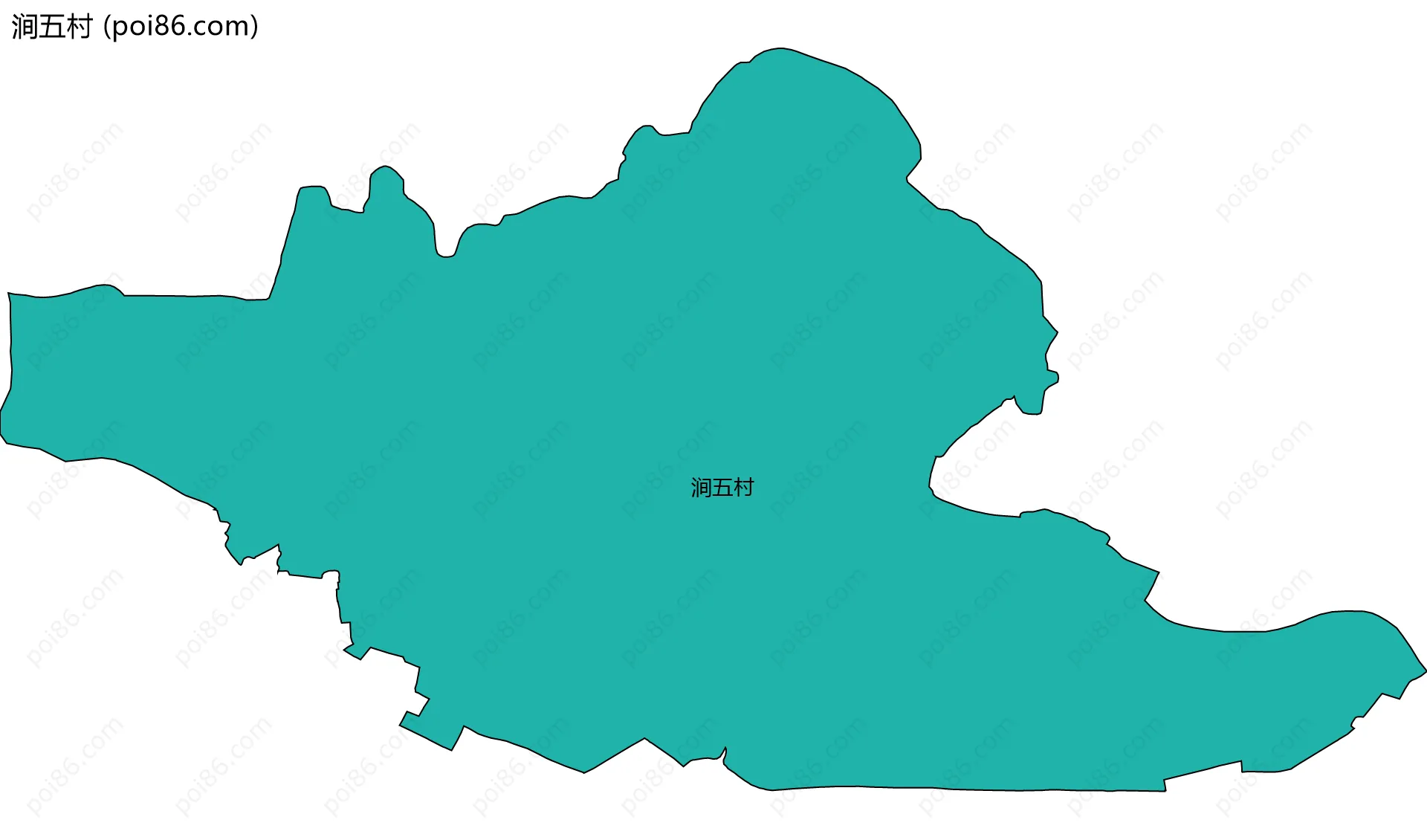 涧五村边界地图