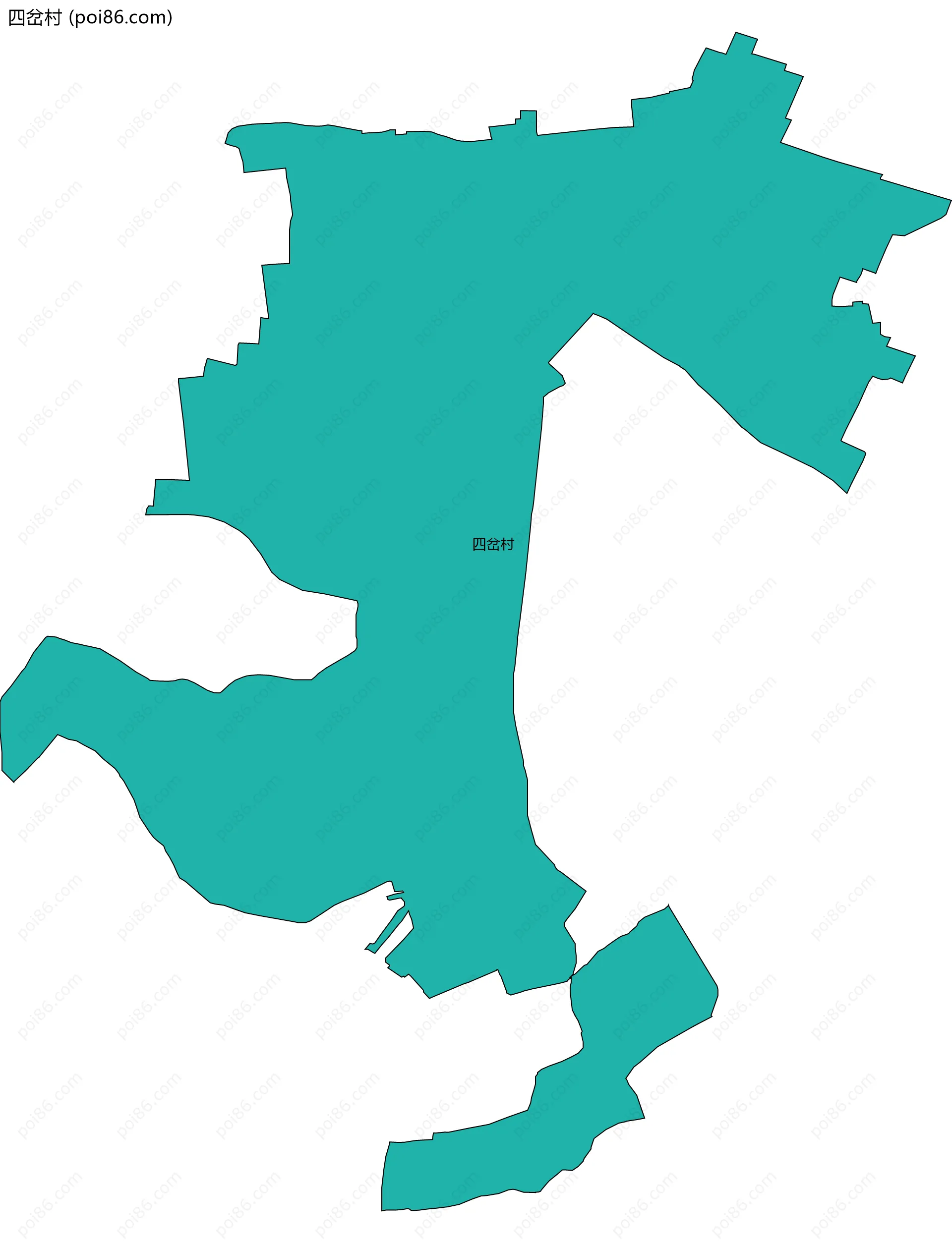 四岔村边界地图