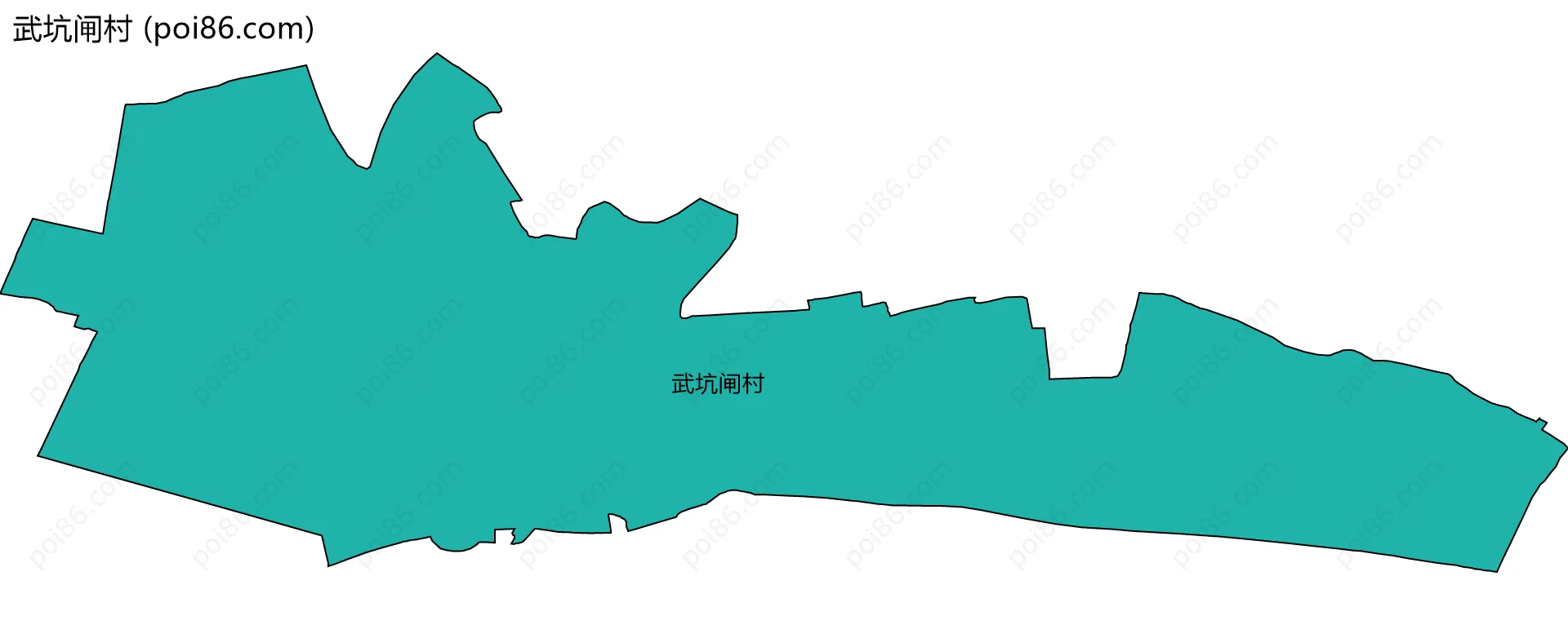 武坑闸村边界地图