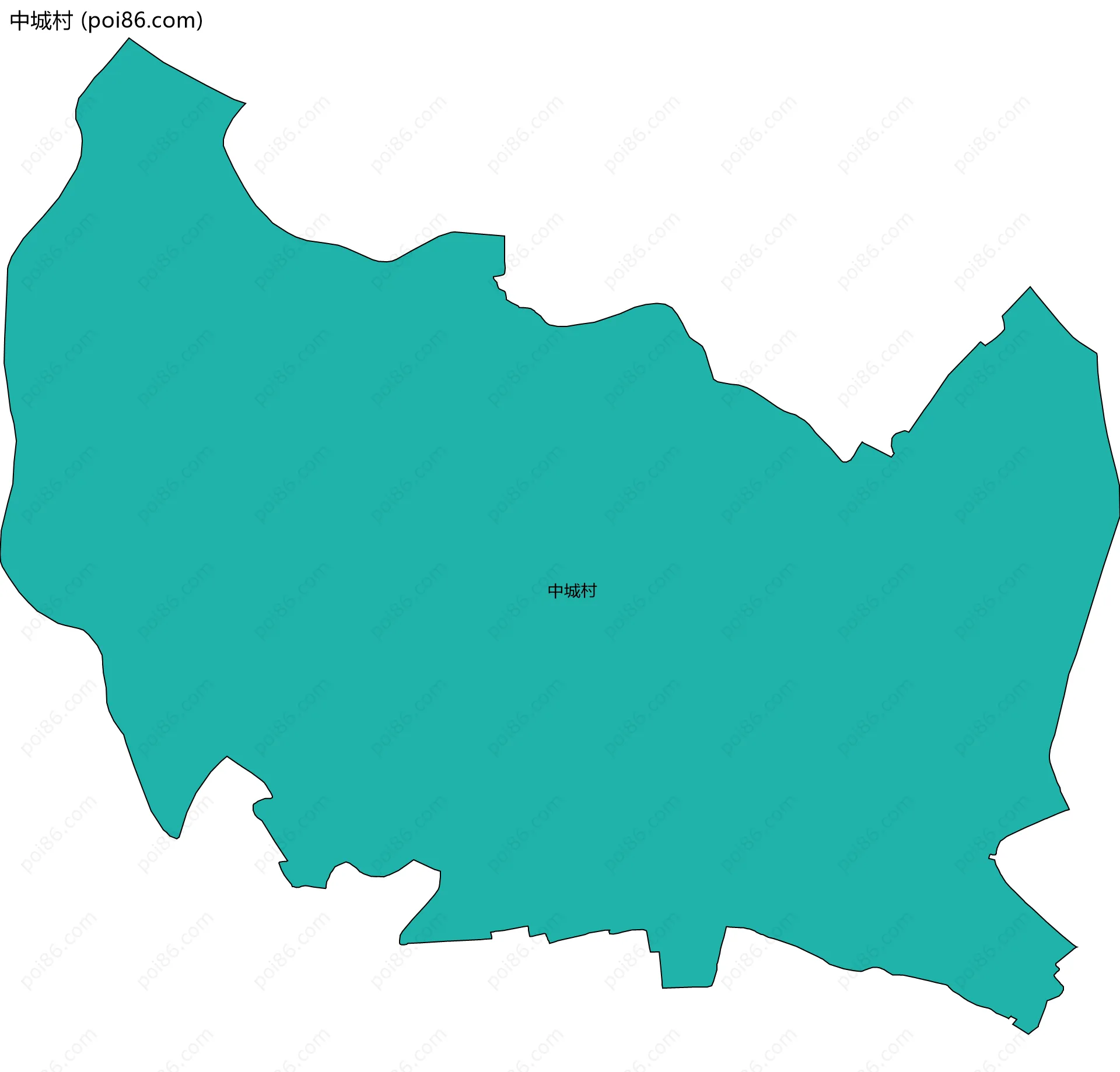 中城村边界地图