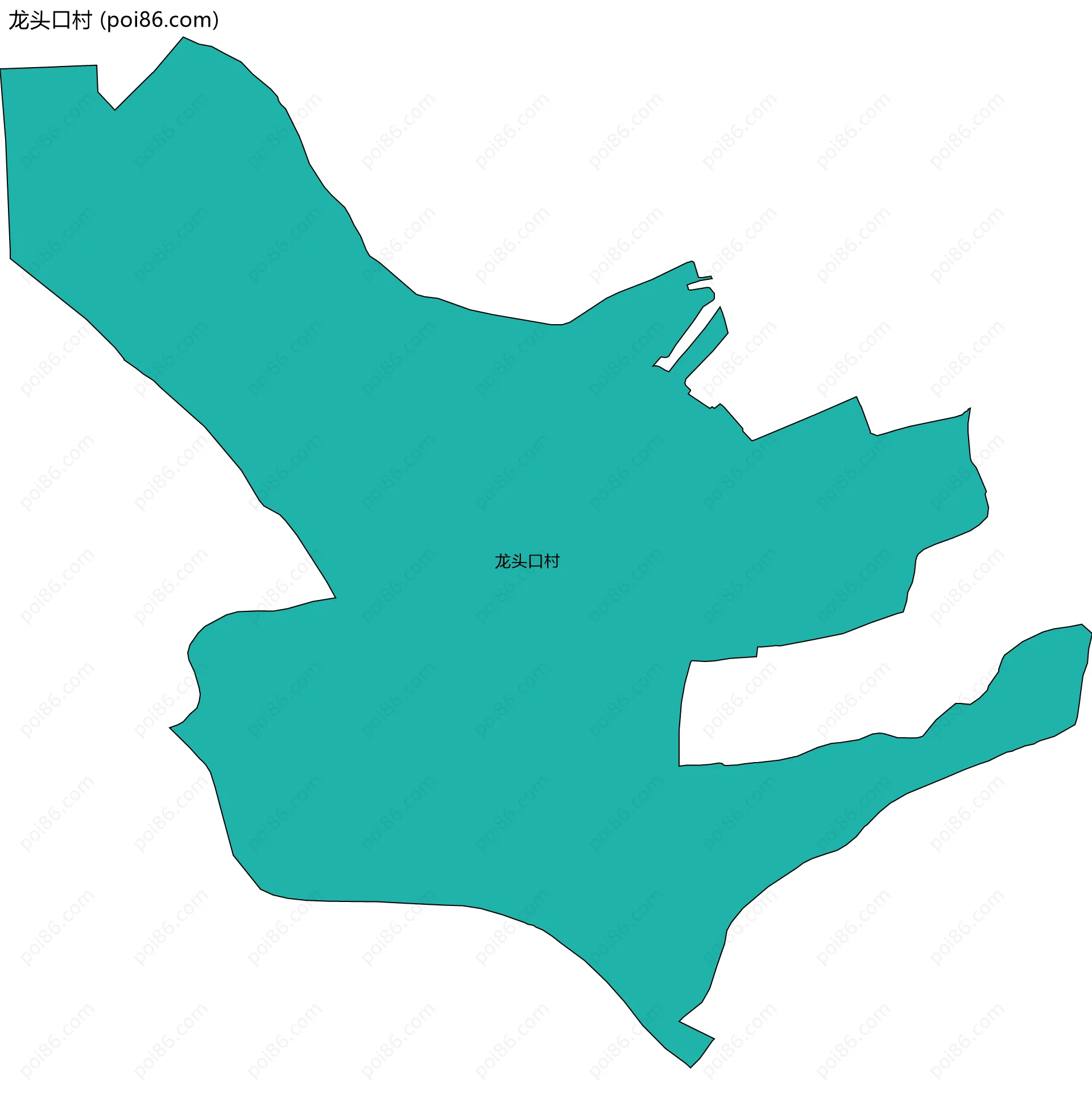 龙头口村边界地图