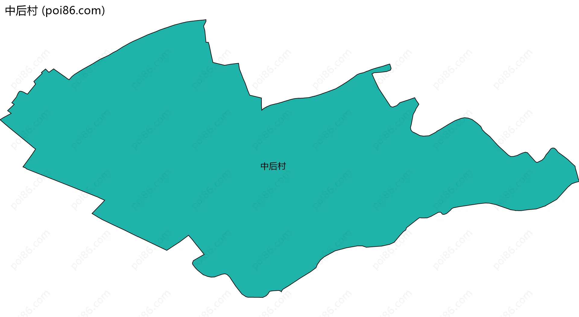 中后村边界地图